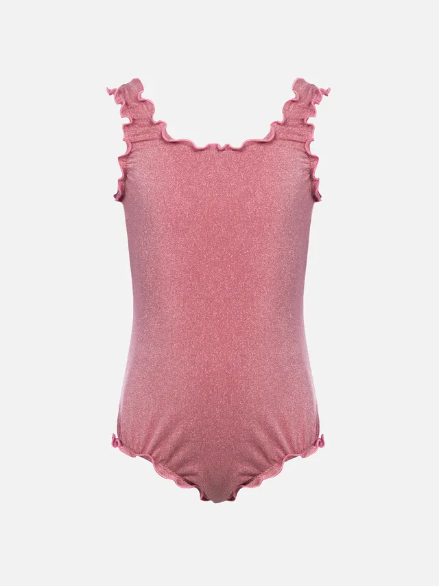 mc2-saint-barth-costume-intero-clio-bambina-in-lurex-rosa-con-volant image 1