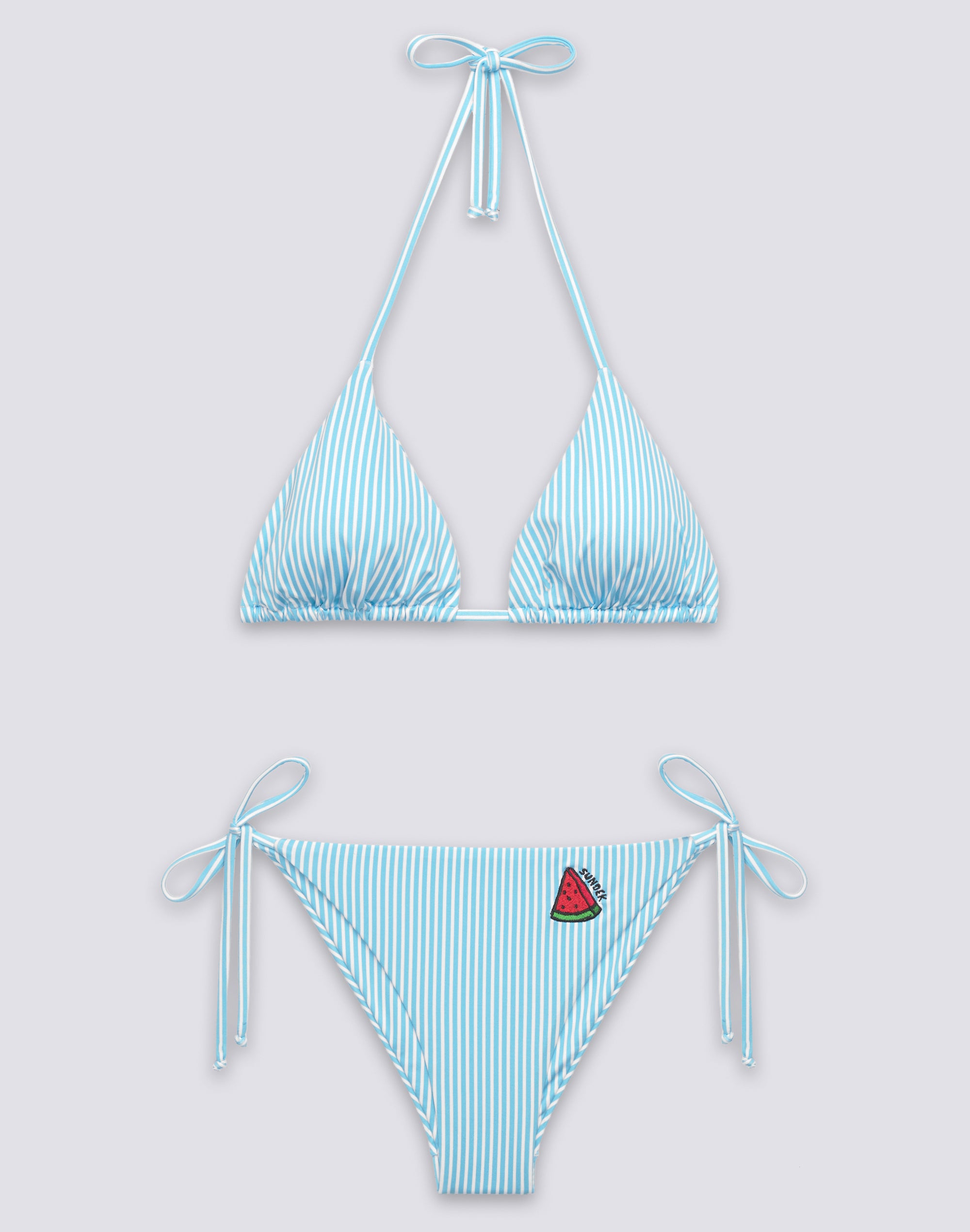 sundek-bikini-donna-triangolo-slip-laccetti-juicy-stripes-frutta image 1