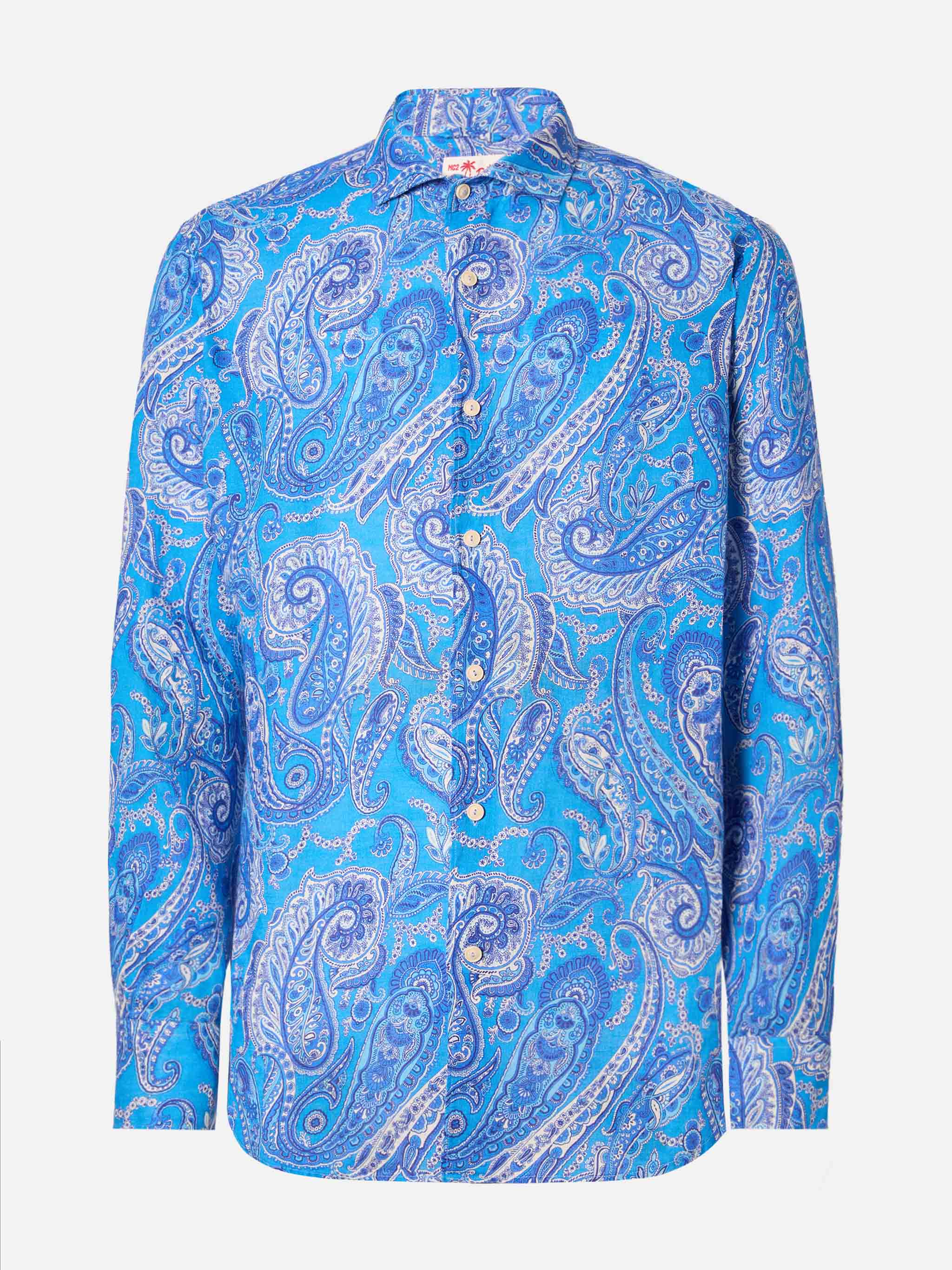 mc2-saint-barth-pamplona-camicia-in-lino-uomo-paisley-azzurro-chiaro image 4