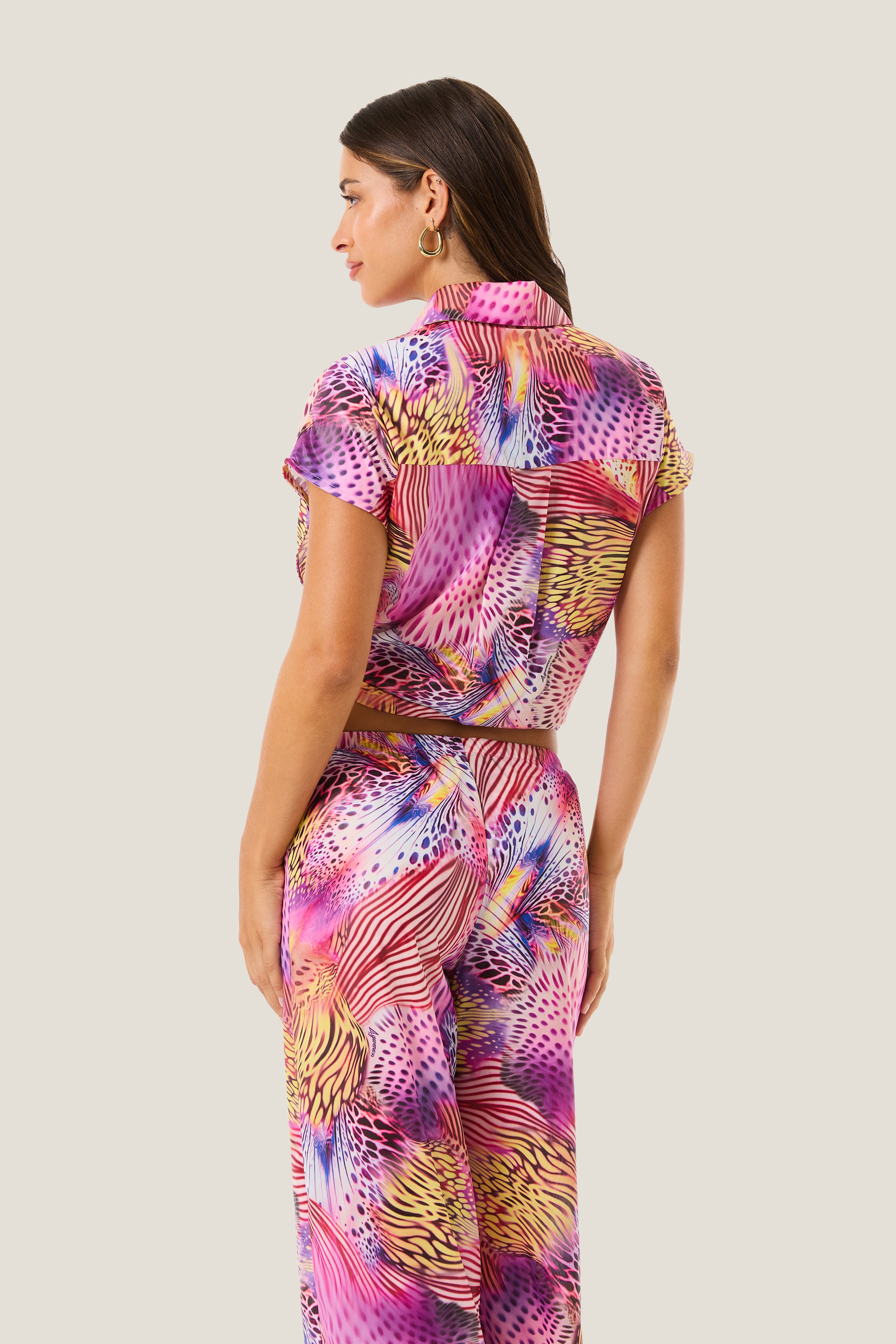 4giveness-camicia-over-pink-butterfly-cover-up-donna image 2