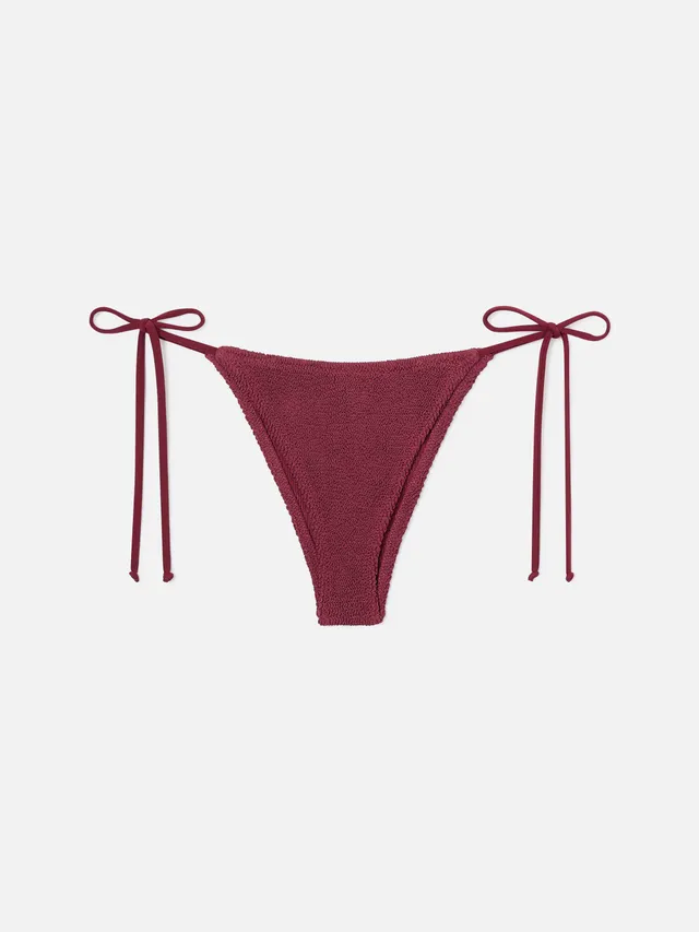 mc2-saint-barth-slip-mare-marielle-brasiliana-in-tessuto-crinkle-bordeaux image 1