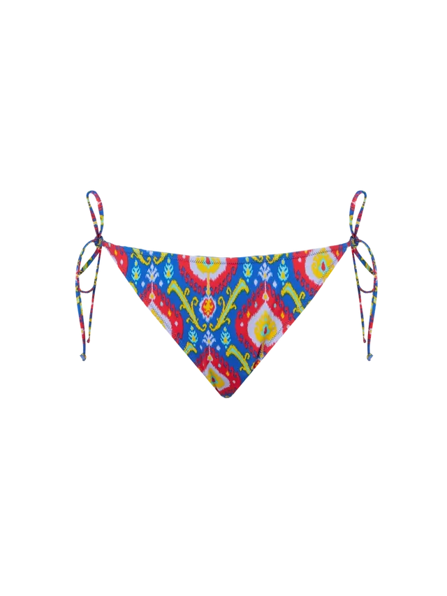 mc2-saint-barth-virgo-slip-mare-donna-fantasia-ikat-multicolor-con-laccetti image 1