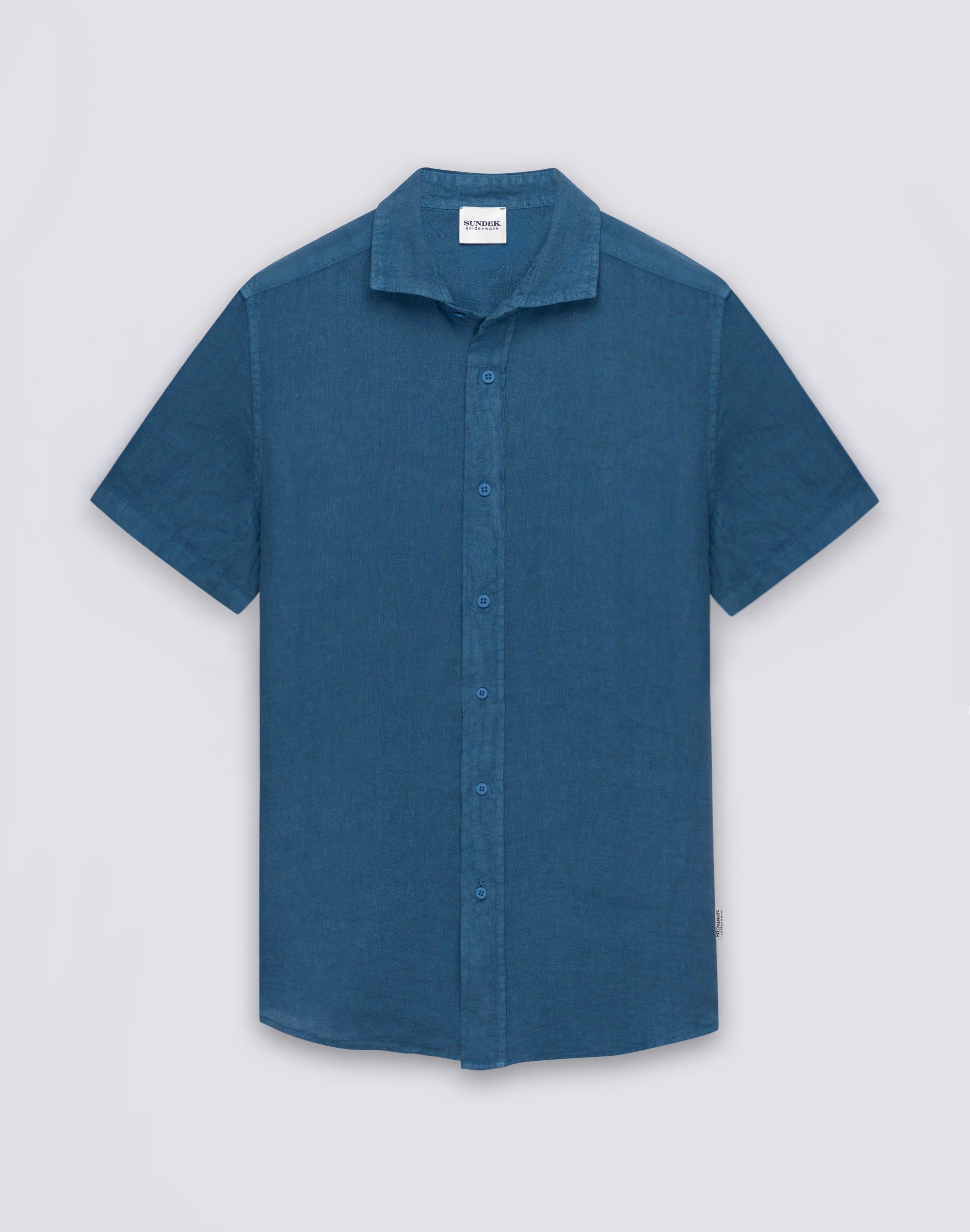 sundek-camicia-uomo-in-lino-a-mezze-maniche-tinto-capo-regular image 1