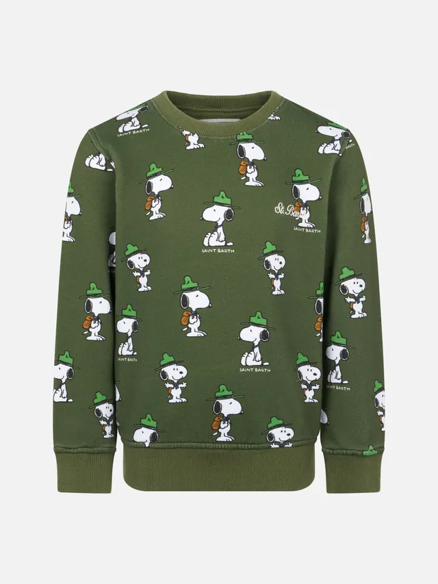 mc2-saint-barth-felpa-bambino-girocollo-verde-snoopy-peanuts-edizione-speciale image 1