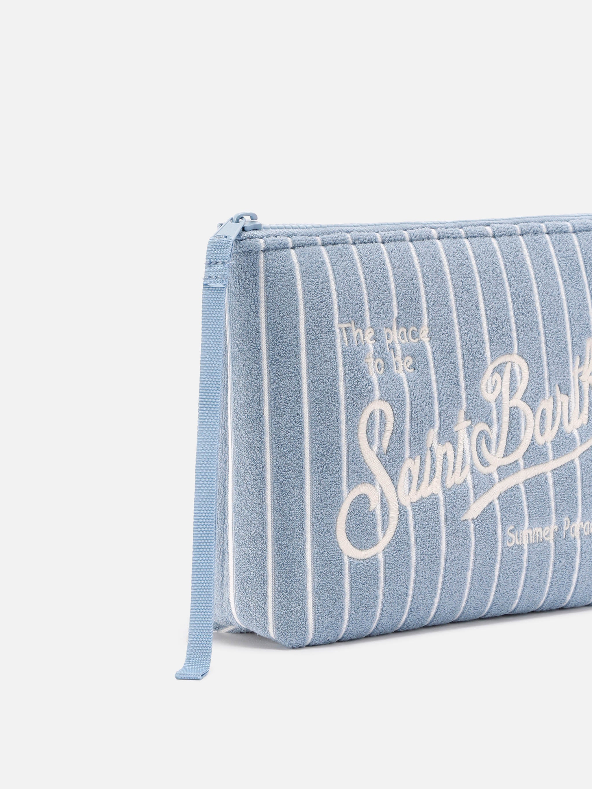 mc2-saint-barth-aline-pochette-spugna-blu-righe-con-zip image 2