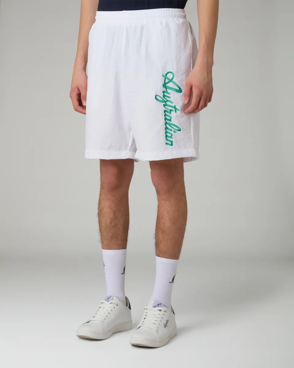 australian-embroidery-logo-short-short-retr-bianco-con-maxi-logo-ricamato image 1
