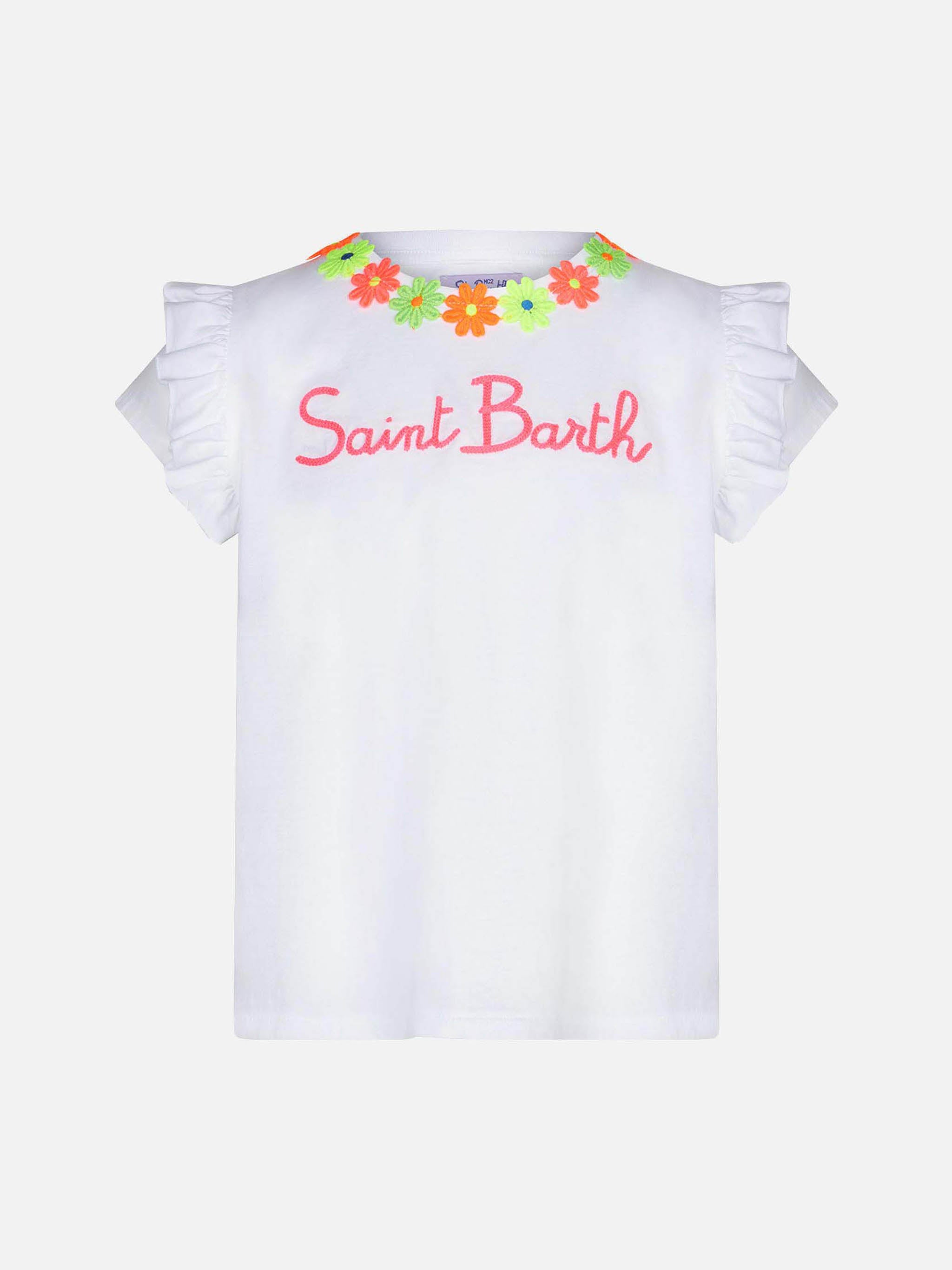 mc2-saint-barth-t-shirt-ecstasea-bambina-cotone-bianco-con-ricamo image 1