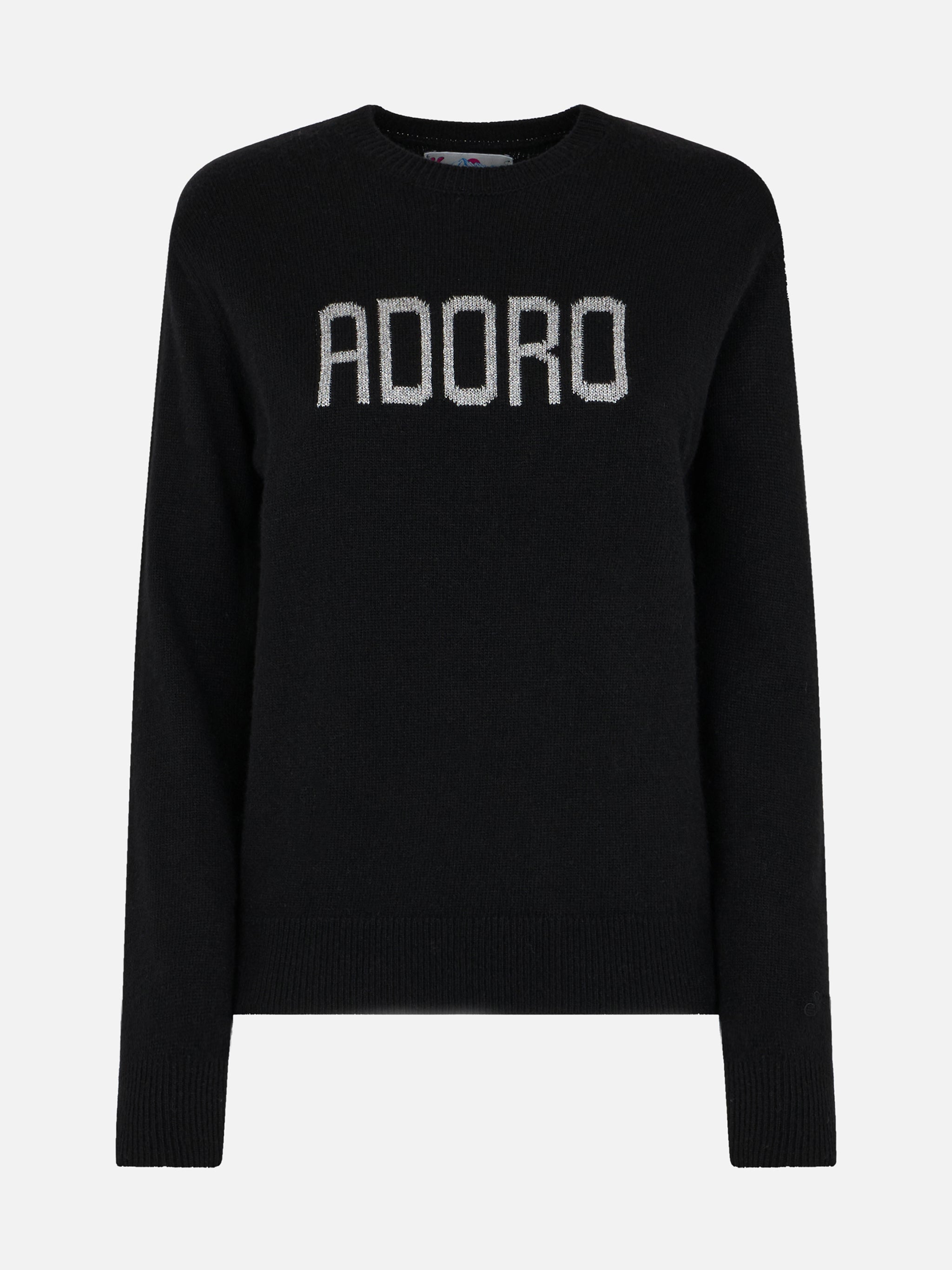 mc2-saint-barth-maglia-new-queen-donna-in-tessuto-effetto-alpaca-nero-con-jacqua image 3