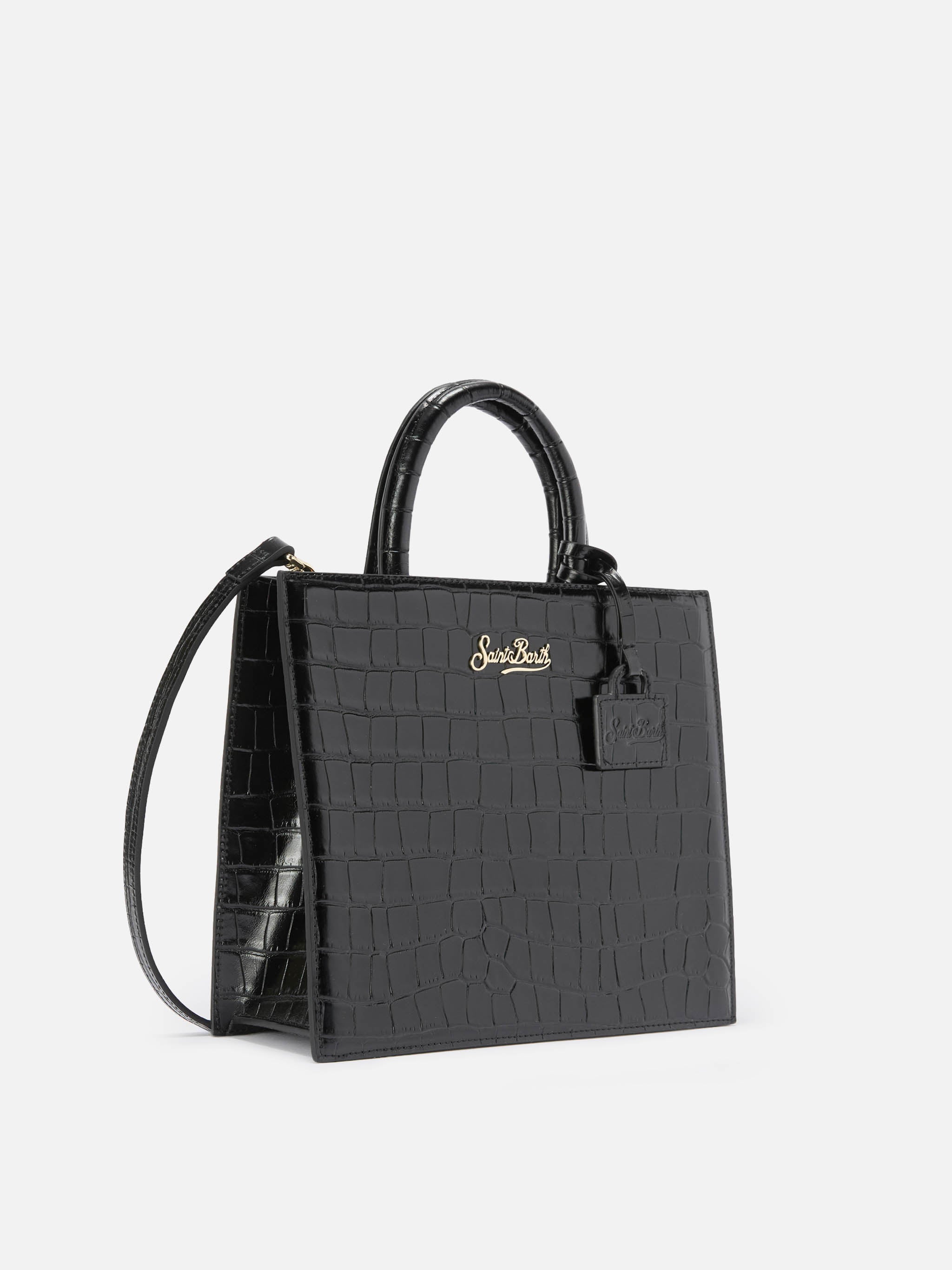 mc2-saint-barth-borsa-shop-bag-midi-in-pelle-stampa-coccodrillo-nera image 3