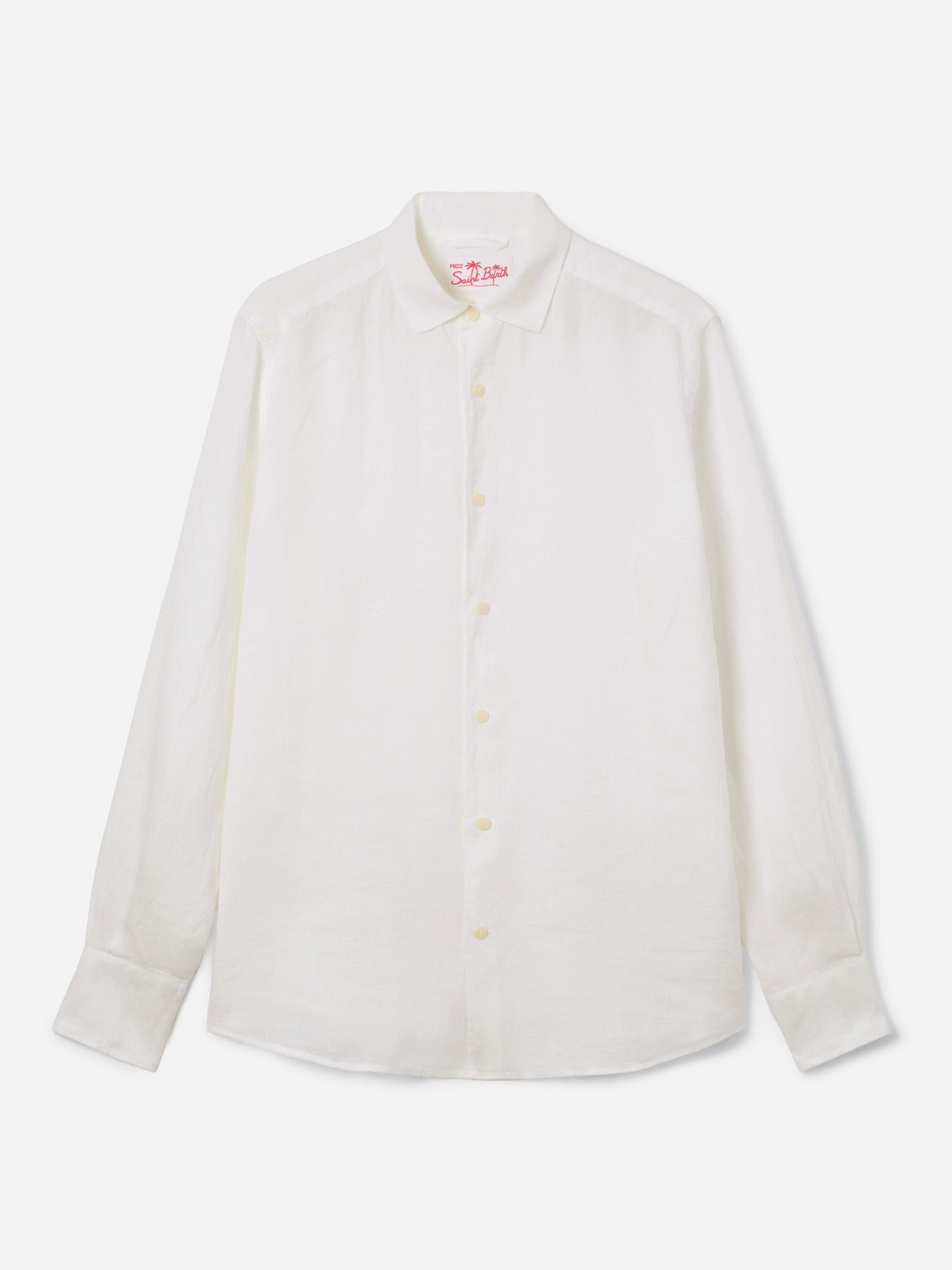 mc2-saint-barth-camicia-pamplona-uomo-in-lino-bianco image 6