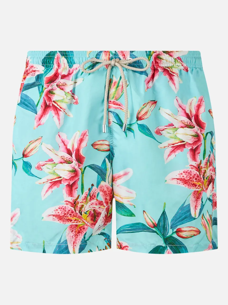 mc2-saint-barth-lighting-costume-mare-uomo-stampa-fiori-tropicali-aqua-green image 1
