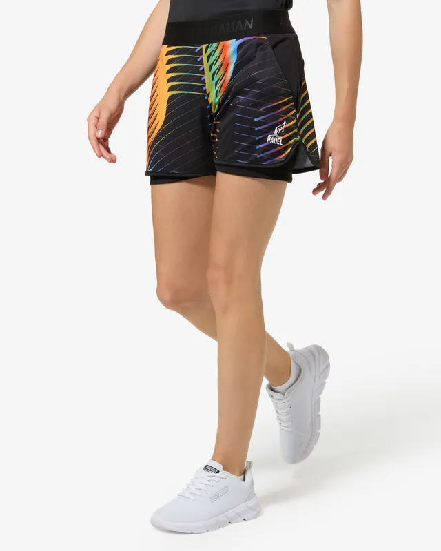 australian-chaos-short-nero-short-padel-ace-stampa-sublimatica-con-sottopantalon image 1