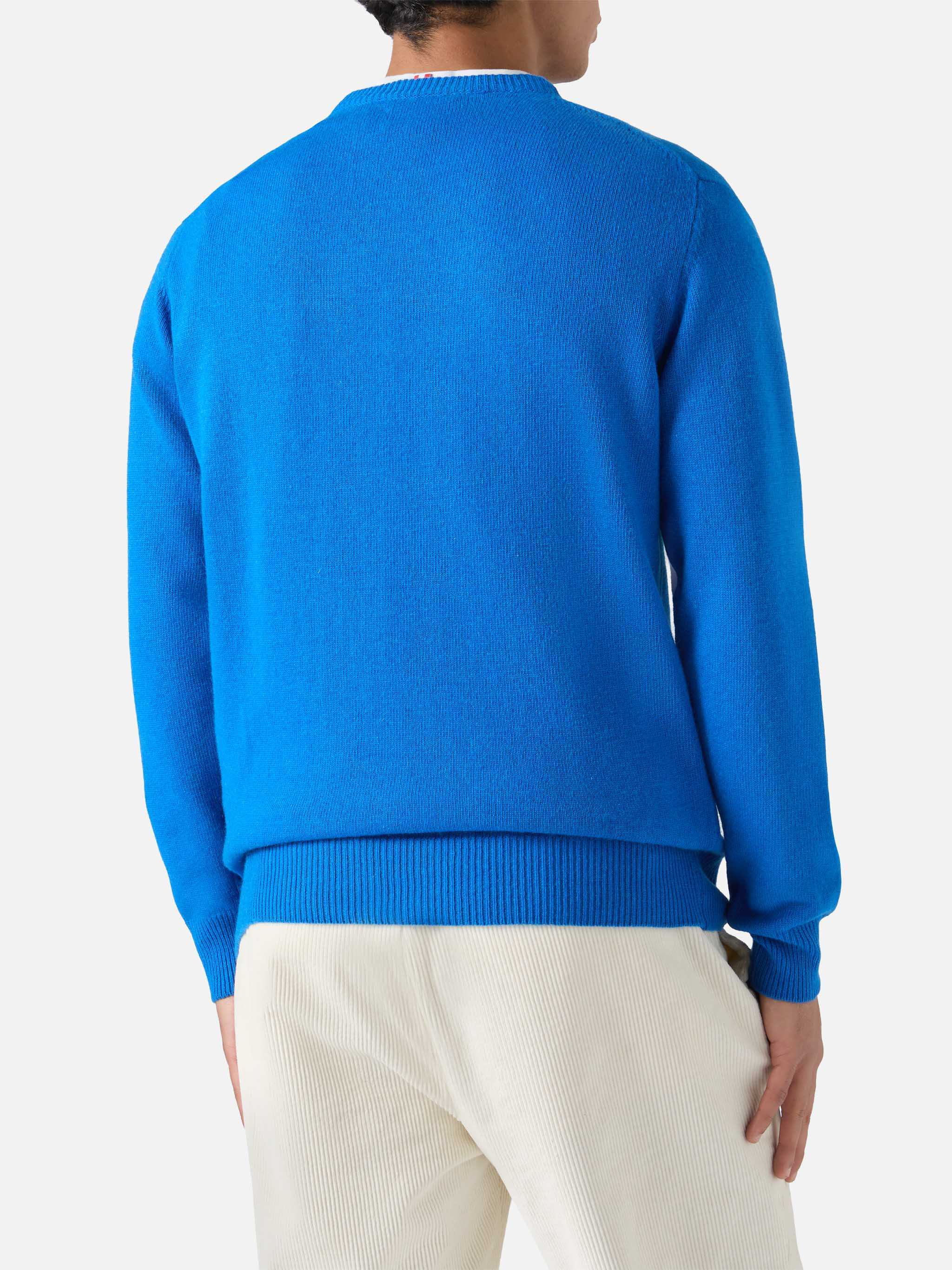 mc2-saint-barth-heron-maglione-girocollo-uomo-bluette-jacquard-single image 3