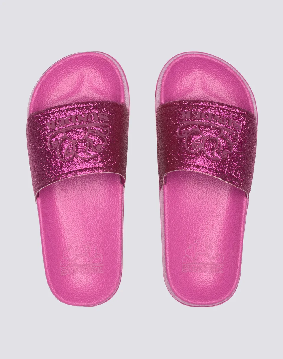 sundek-mini-hanalei-ciabatte-a-fascia-bambina-effetto-glitter image 1