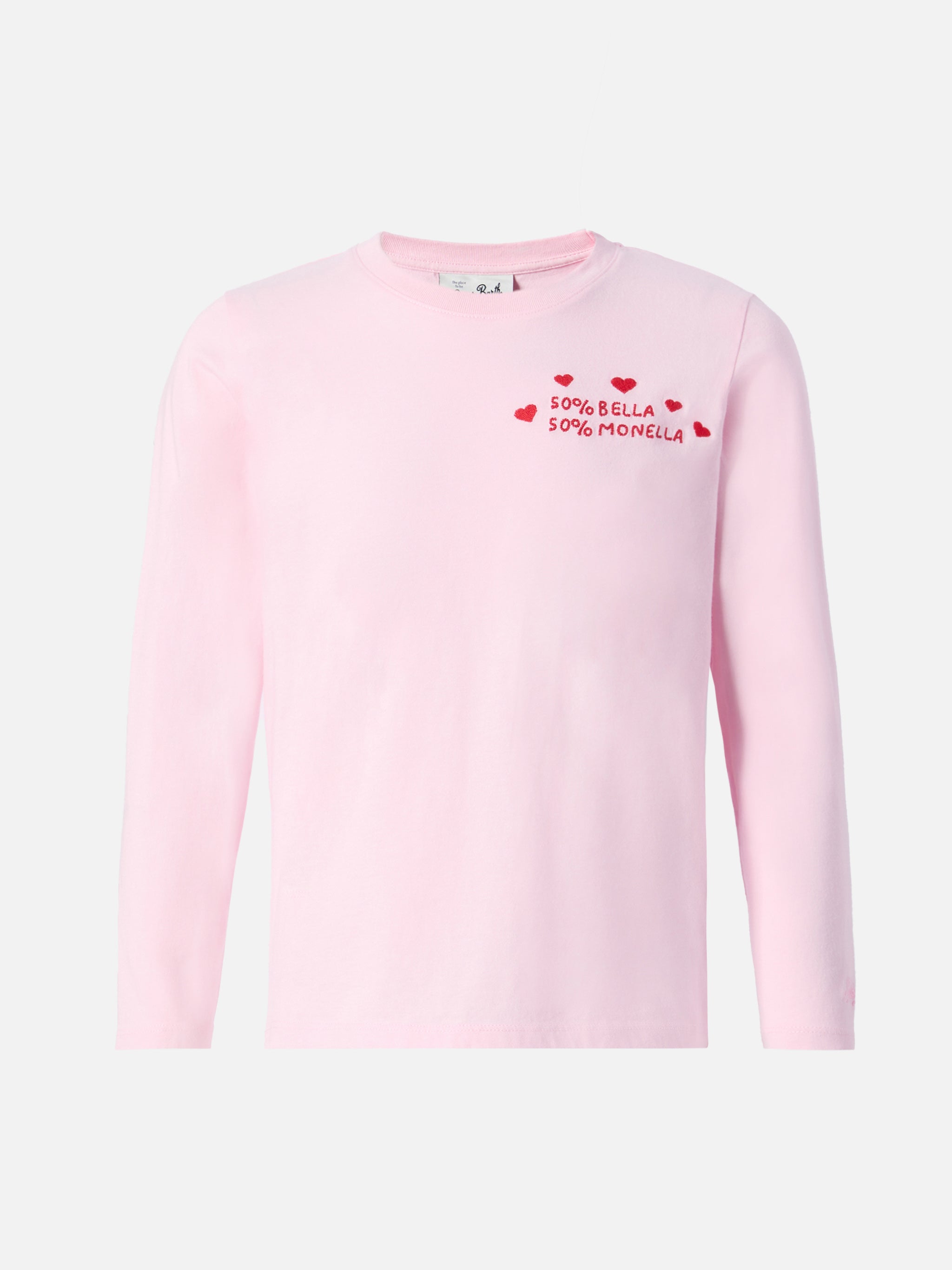 mc2-saint-barth-penny-t-shirt-bambina-rosa-bella-e-monella-maniche-lunghe image 1
