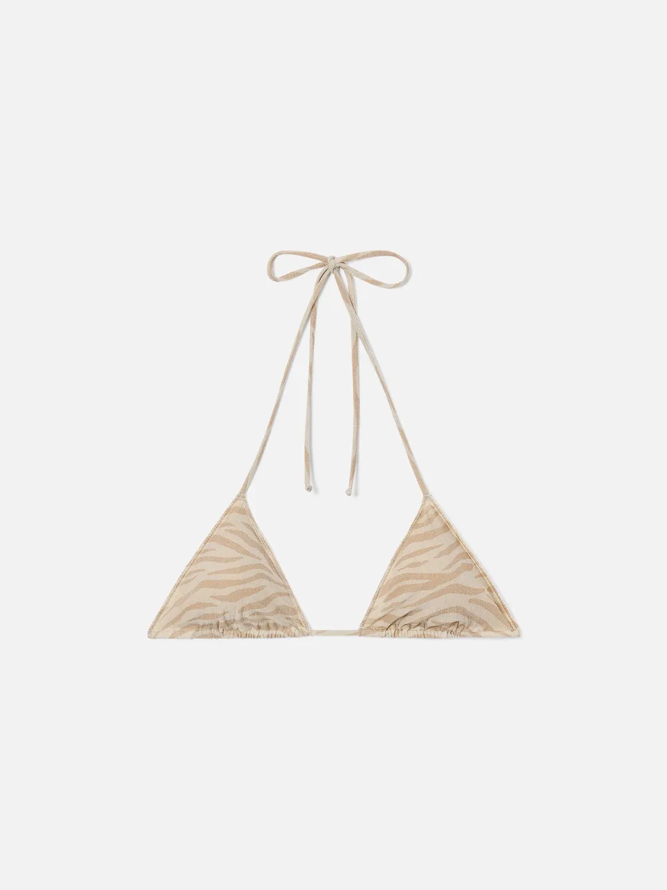 mc2-saint-barth-leah-overlock-top-bikini-triangolo-lurex-animalier-beige-oro image 1