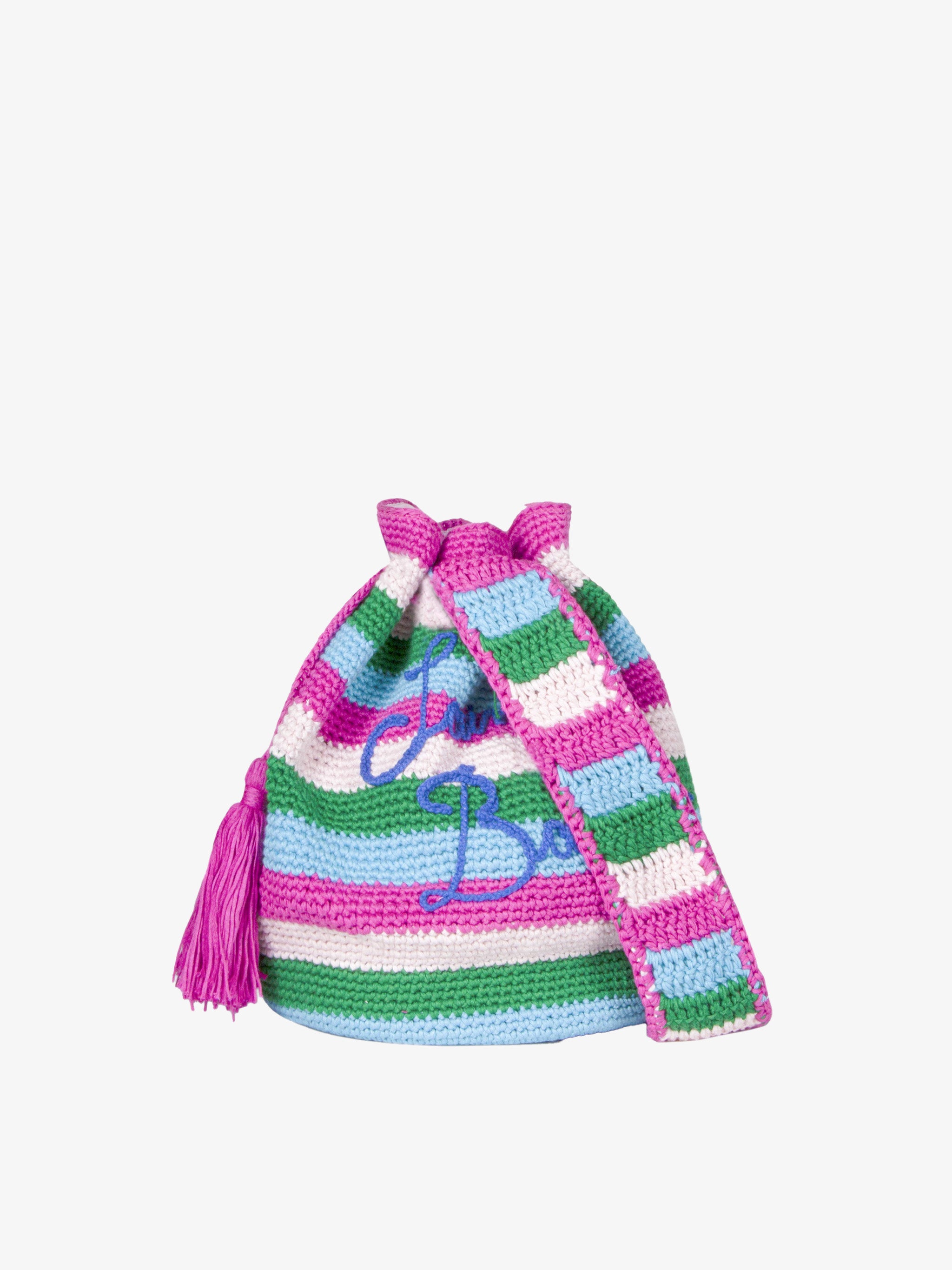 mc2-saint-barth-borsa-crochet-bucket-a-spalla-in-crochet-a-righe-multicolore image 1