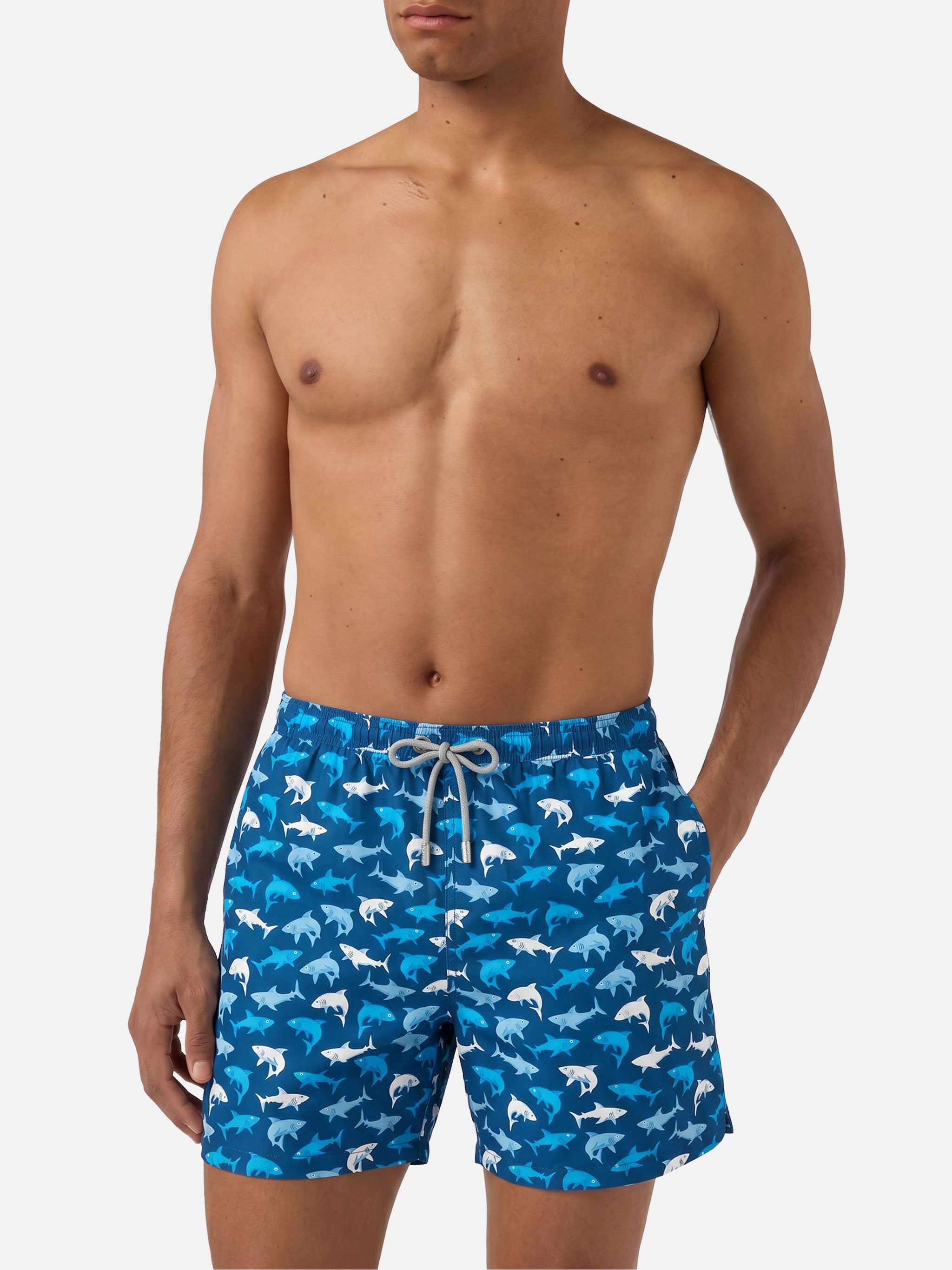 mc2-saint-barth-lighting-costume-uomo-squali-multicolore-blu-asciugatura-rapida image 3