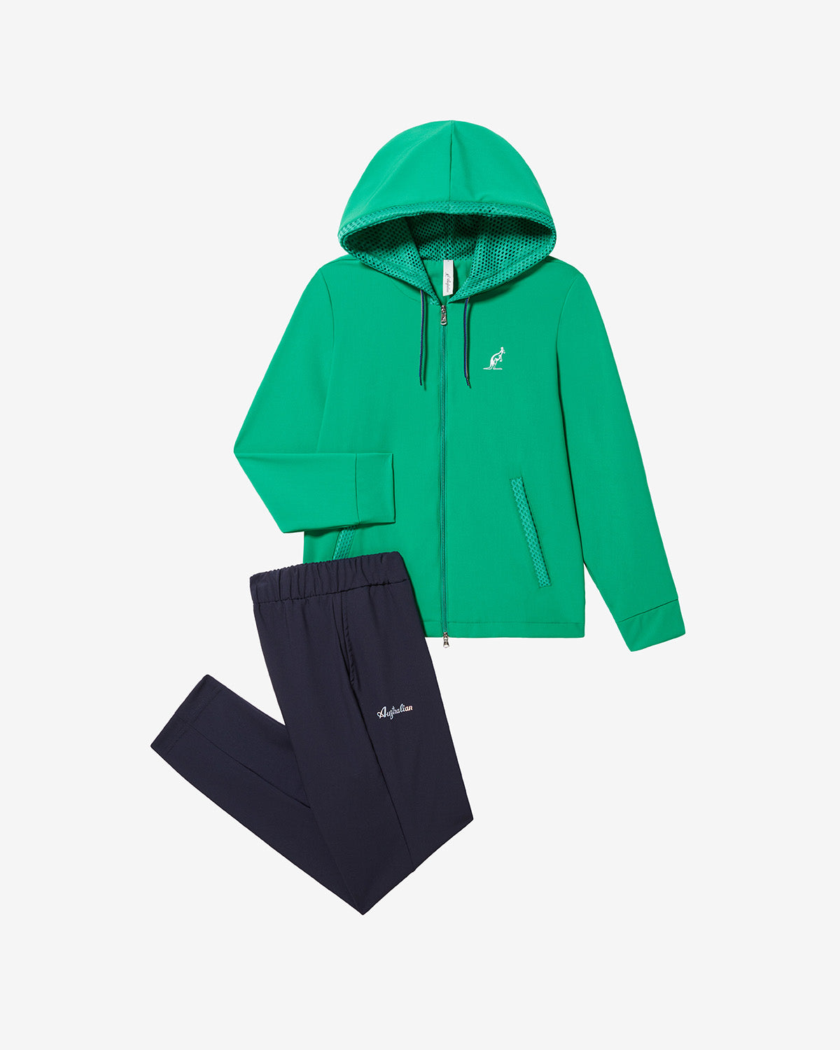 australian-shade-grid-tracksuit-tuta-sportiva-verde-con-cappuccio-e-logo-olograf image 8