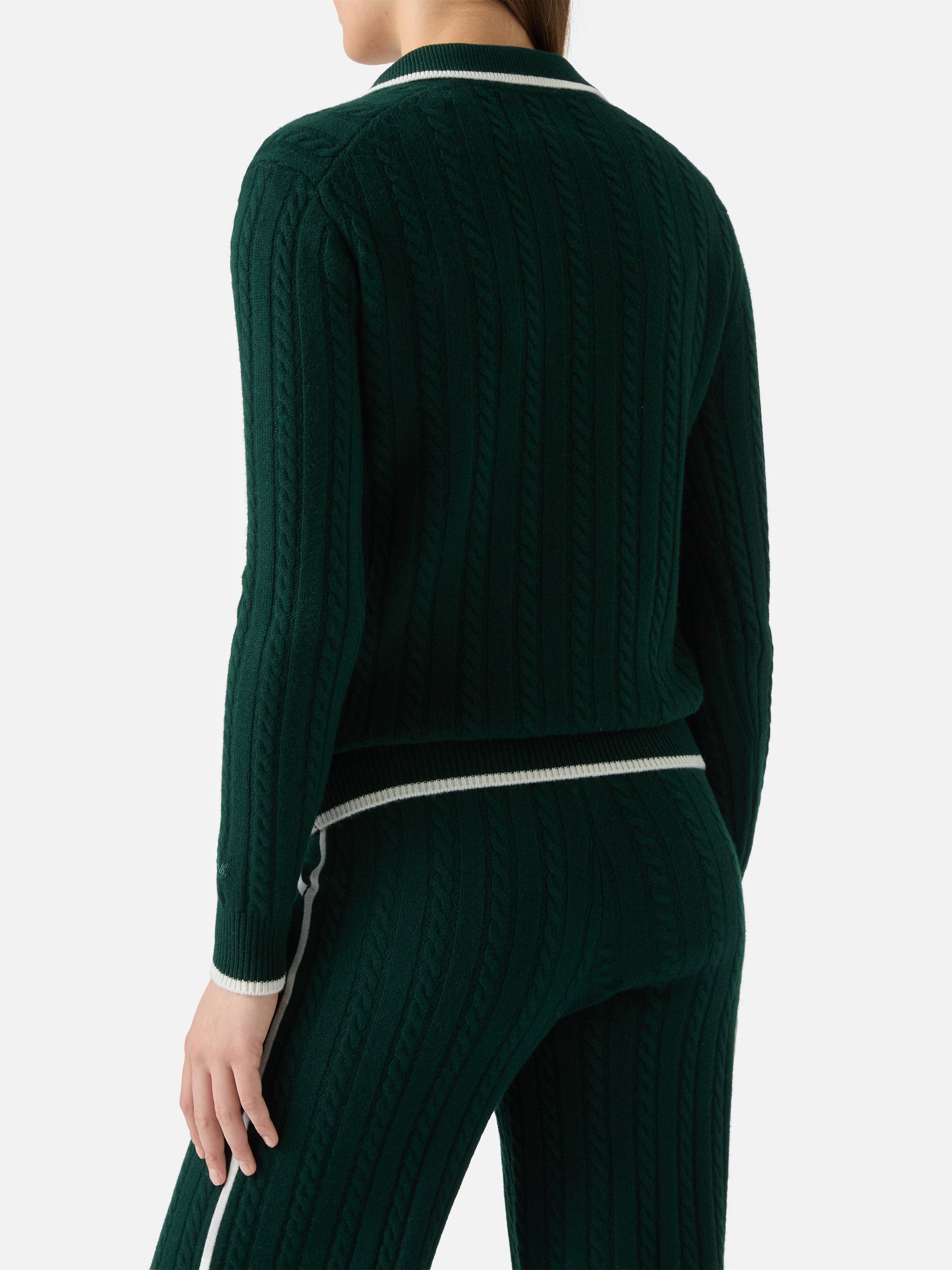 mc2-saint-barth-clichy-polo-trecce-donna-lana-verde-inglese image 4