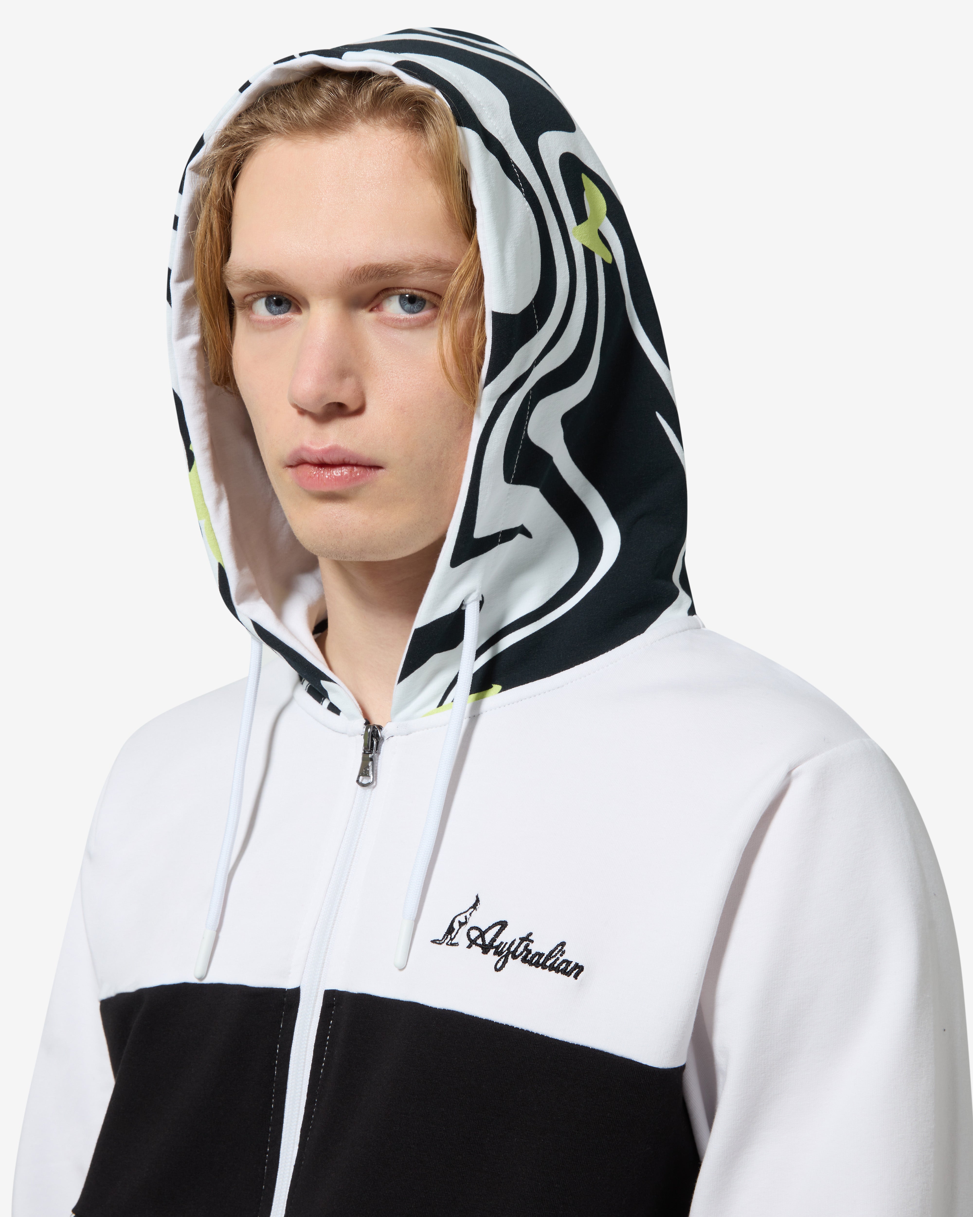 australian-vinyl-track-jacket-giacca-bianca-con-cappuccio image 4
