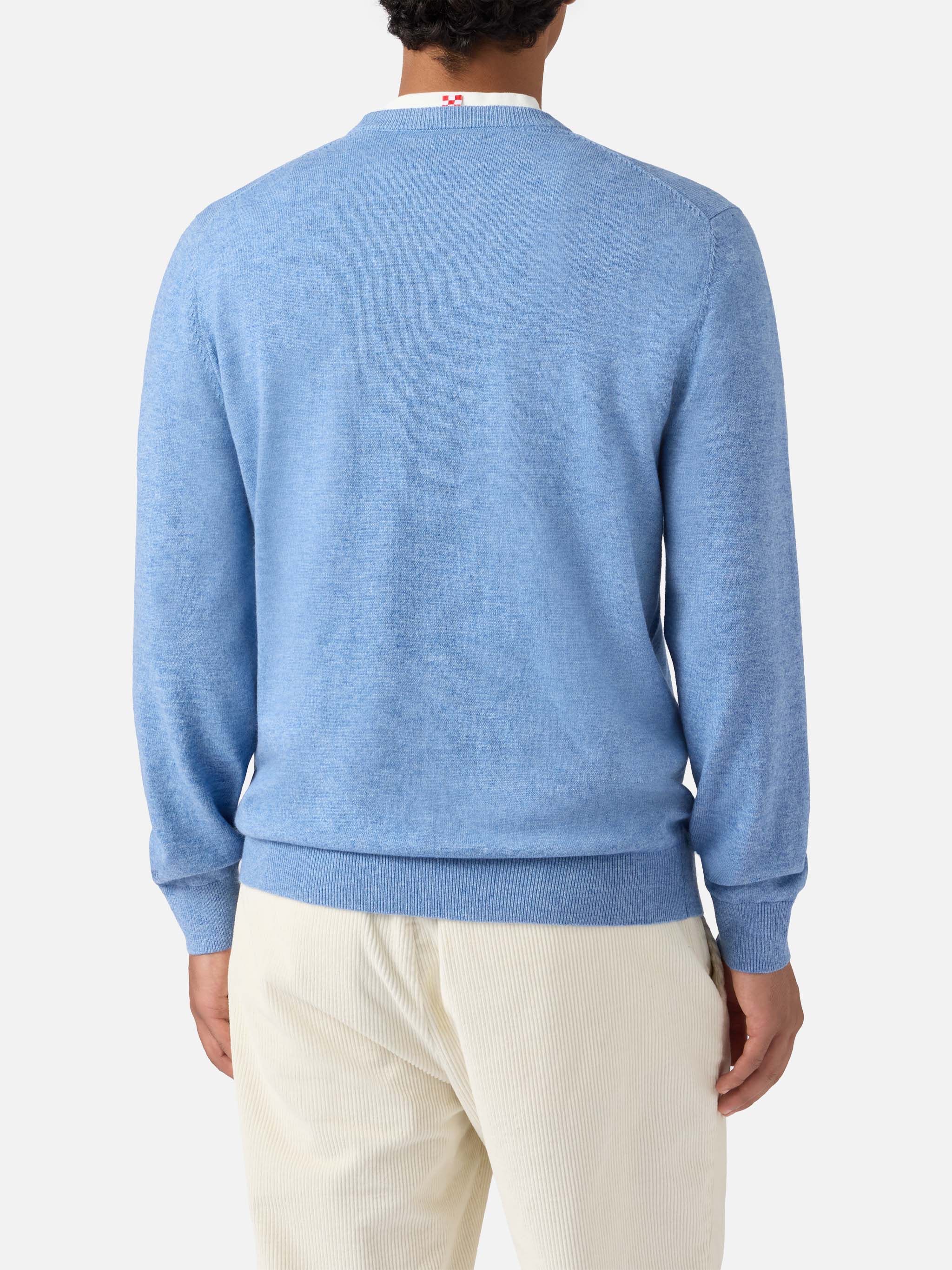 mc2-saint-barth-heron-light-her0024-maglione-uomo-blu-polvere-misto-cashmere image 4