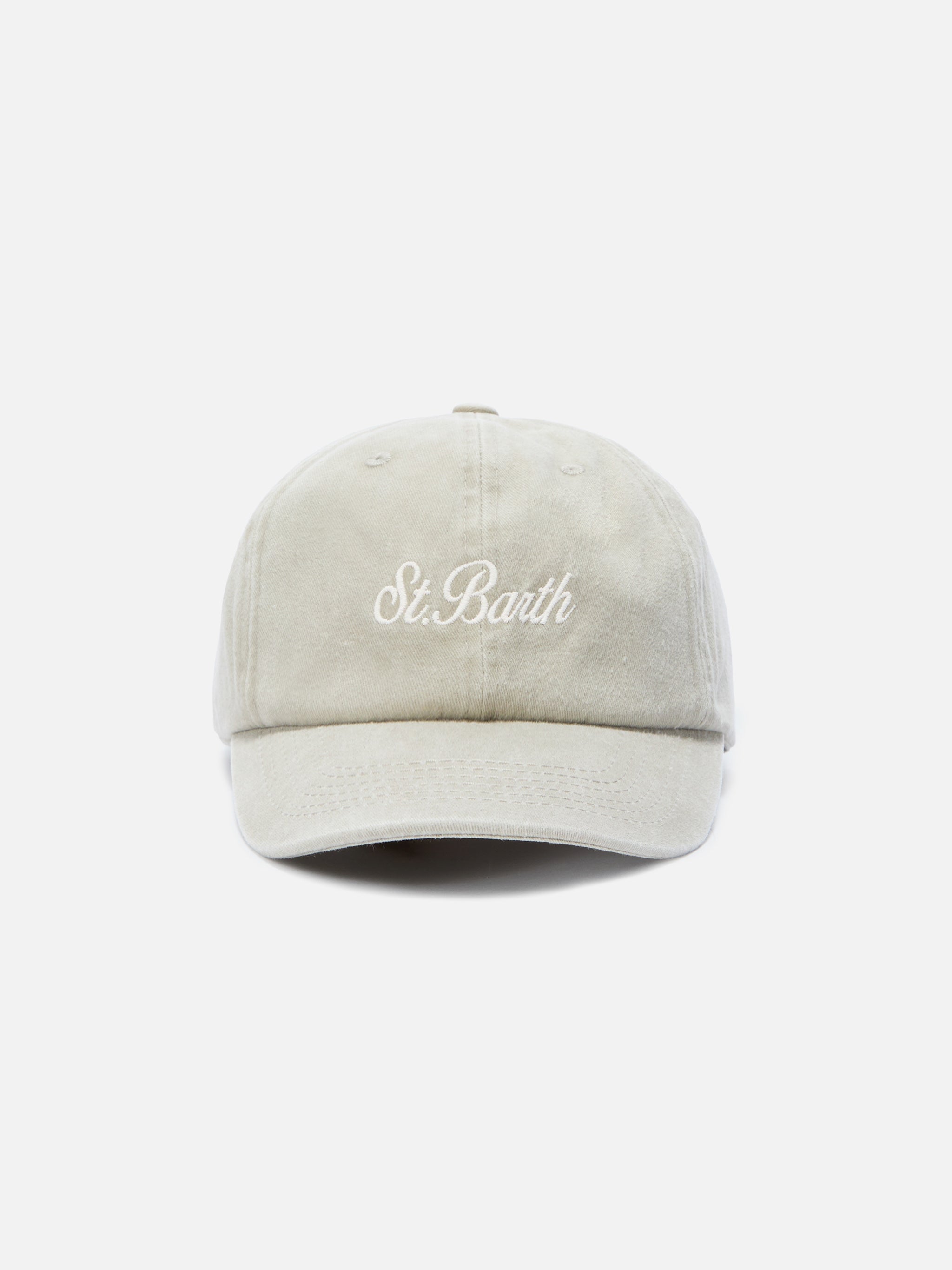 mc2-saint-barth-cappellino-davis-visiera-cotone-beige-logo-ricamato image 1