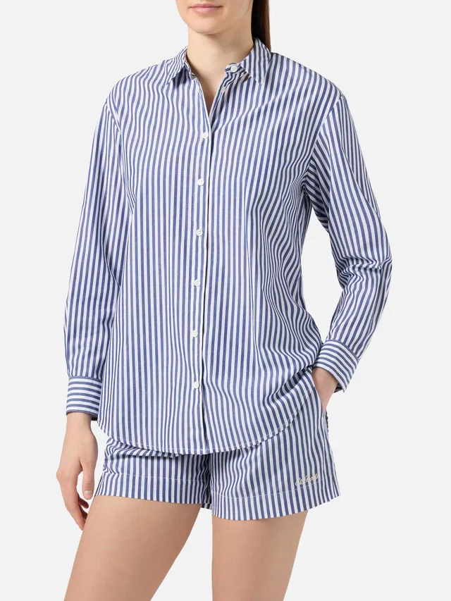 mc2-saint-barth-camicia-brigitte-donna-a-righe-blu-con-ricamo-see-you-in-saint-b image 1