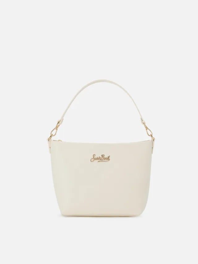 mc2-saint-barth-aline-borsa-a-spalla-in-pelle-bianca-con-placchetta-logo image 1