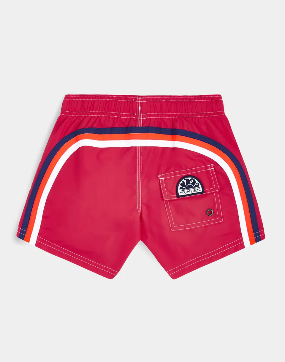 sundek-iconic-costume-da-bagno-bambino-corto-vita-elasticata-taffet image 1