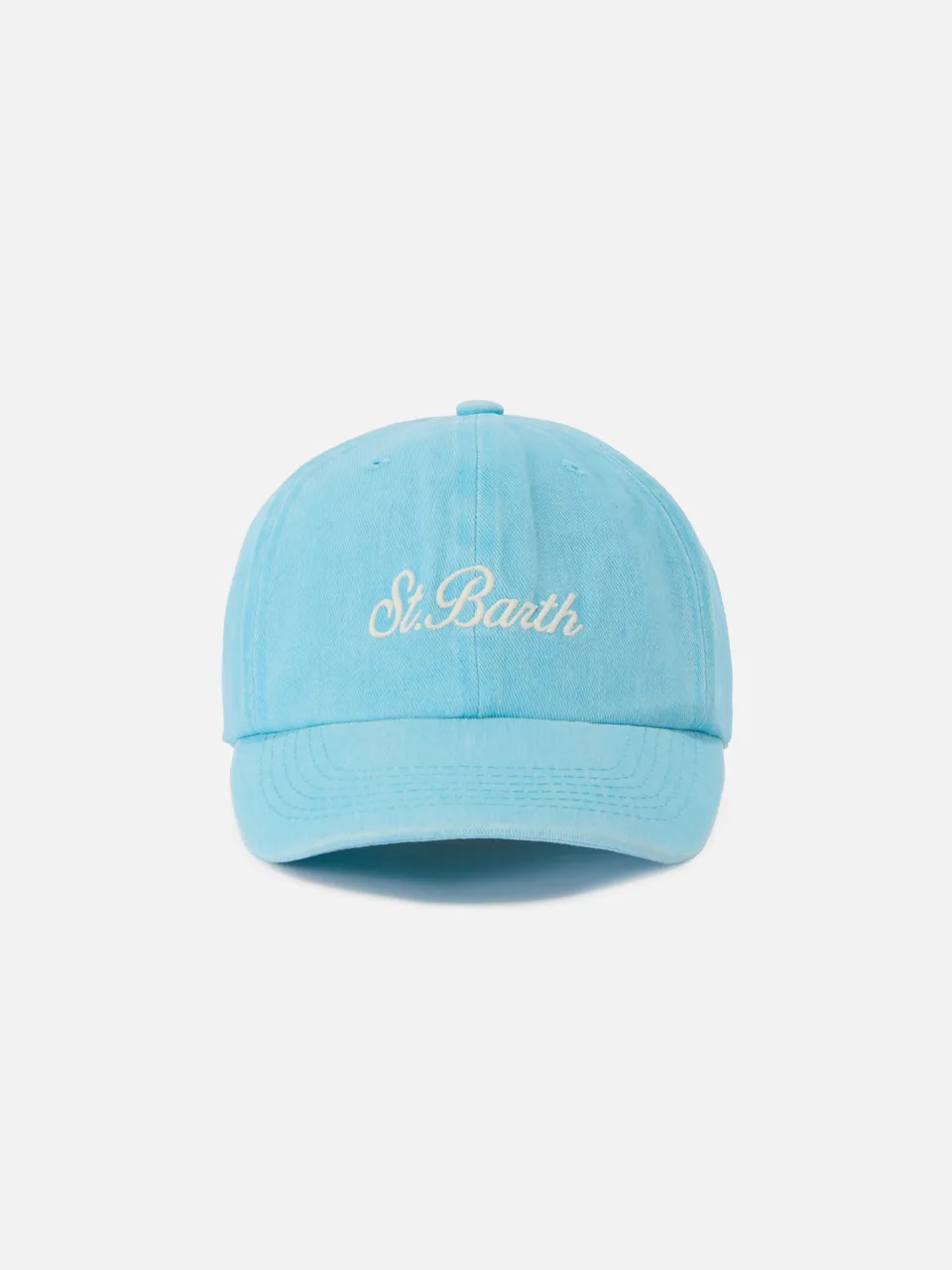 mc2-saint-barth-cappellino-davis-con-visiera-in-cotone-azzurro-e-logo-ricamato image 1