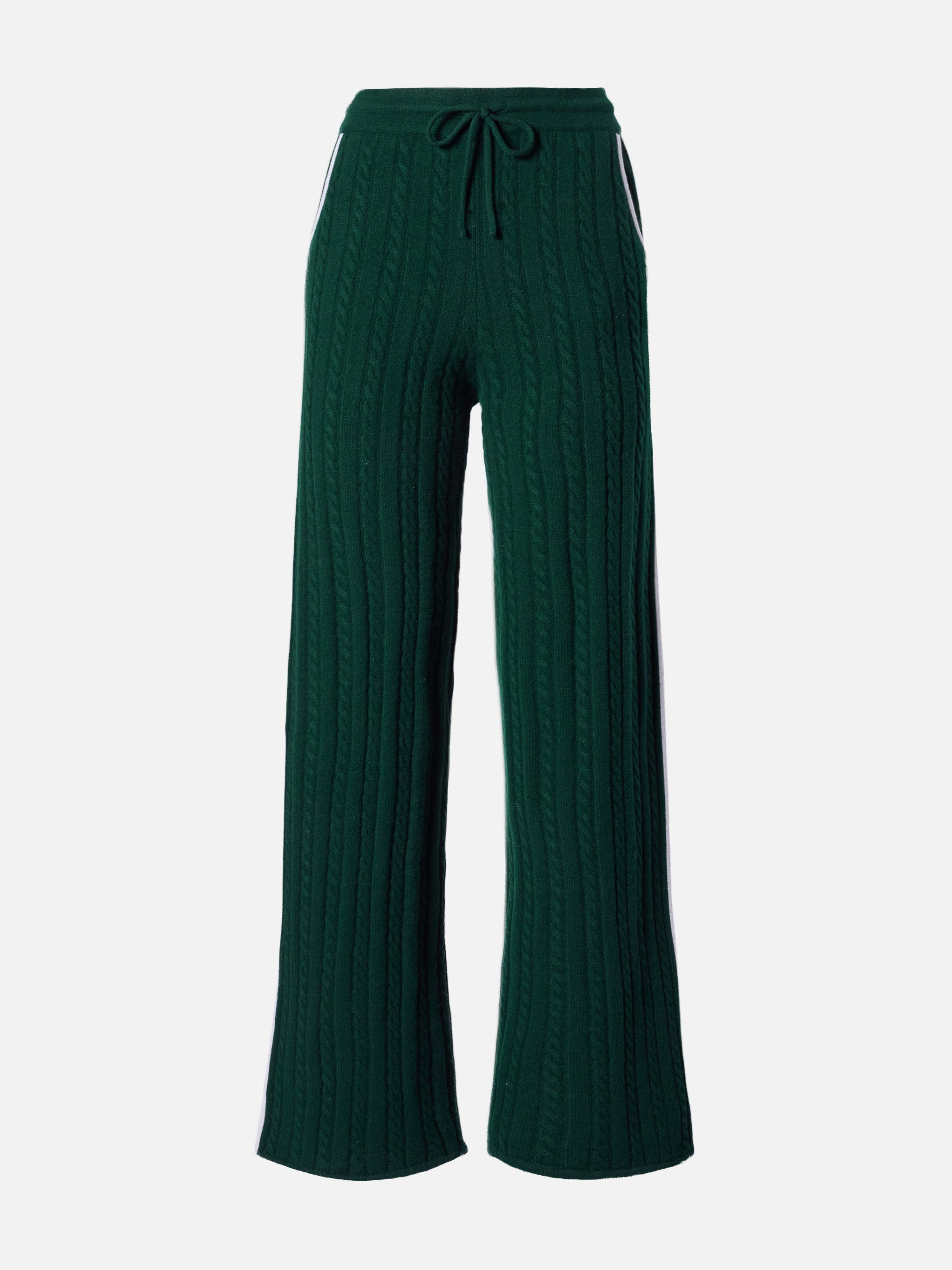 mc2-saint-barth-dinard-pantaloni-a-trecce-in-lana-verde-inglese-donna image 5
