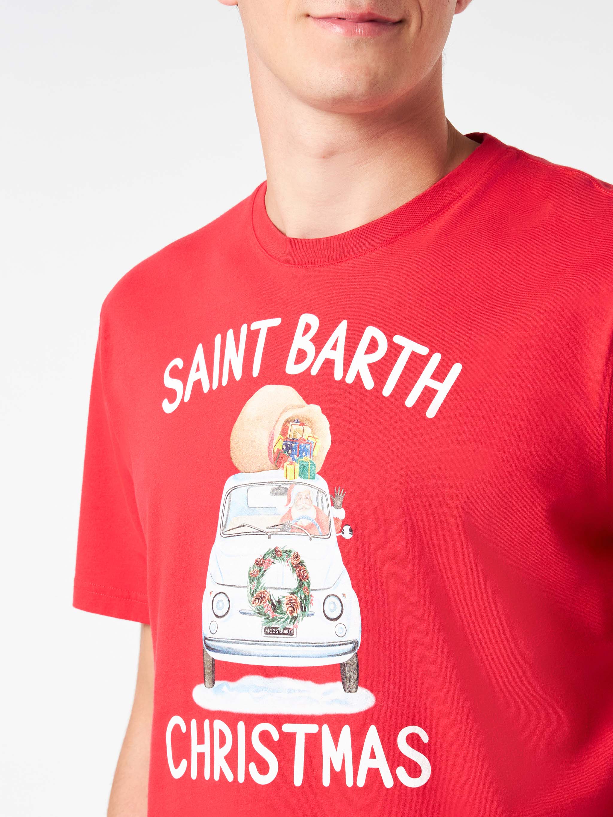 mc2-saint-barth-t-shirt-arnott-natale-st-barth-uomo-rosso image 2