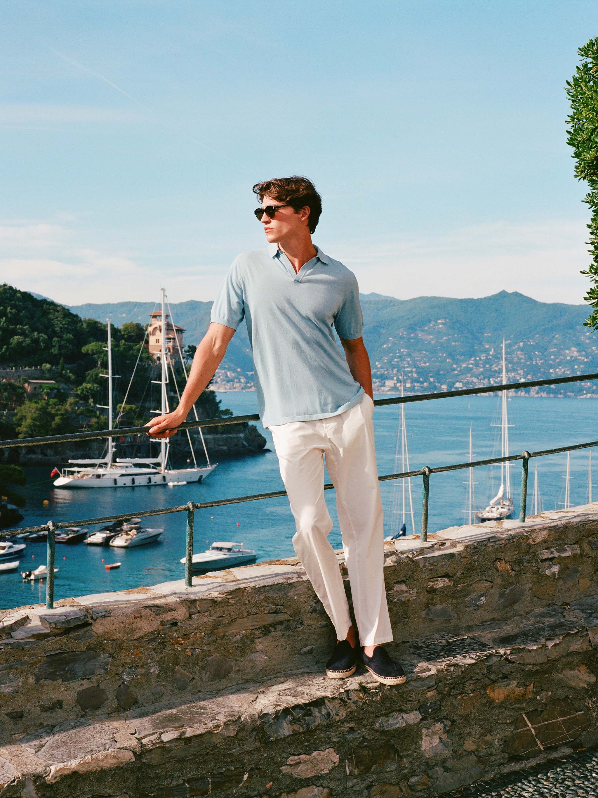 mc2-saint-barth-polo-sloan-in-maglia-di-seta-e-cotone-azzurro-da-uomo image 5
