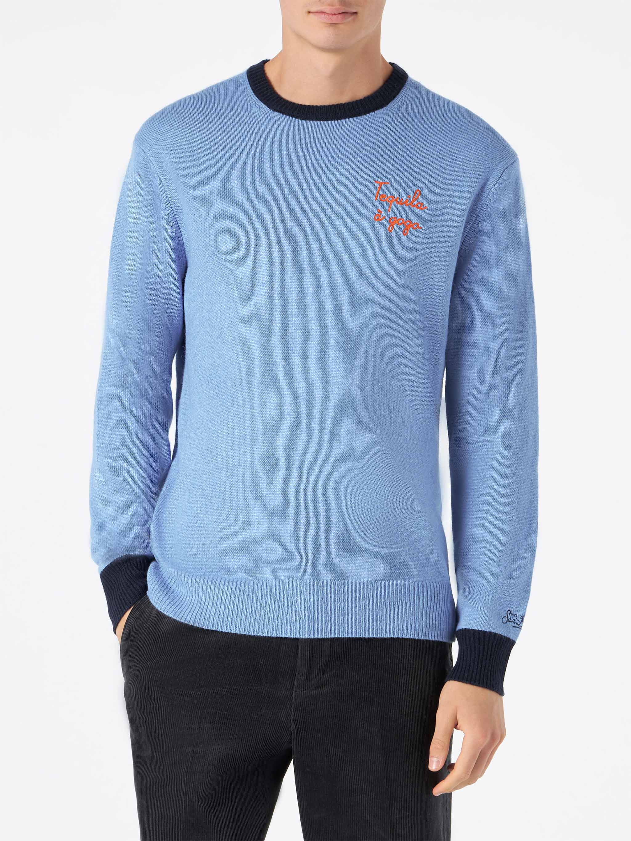 mc2-saint-barth-heron-maglione-uomo-girocollo-celeste-tequila-gogo image 2