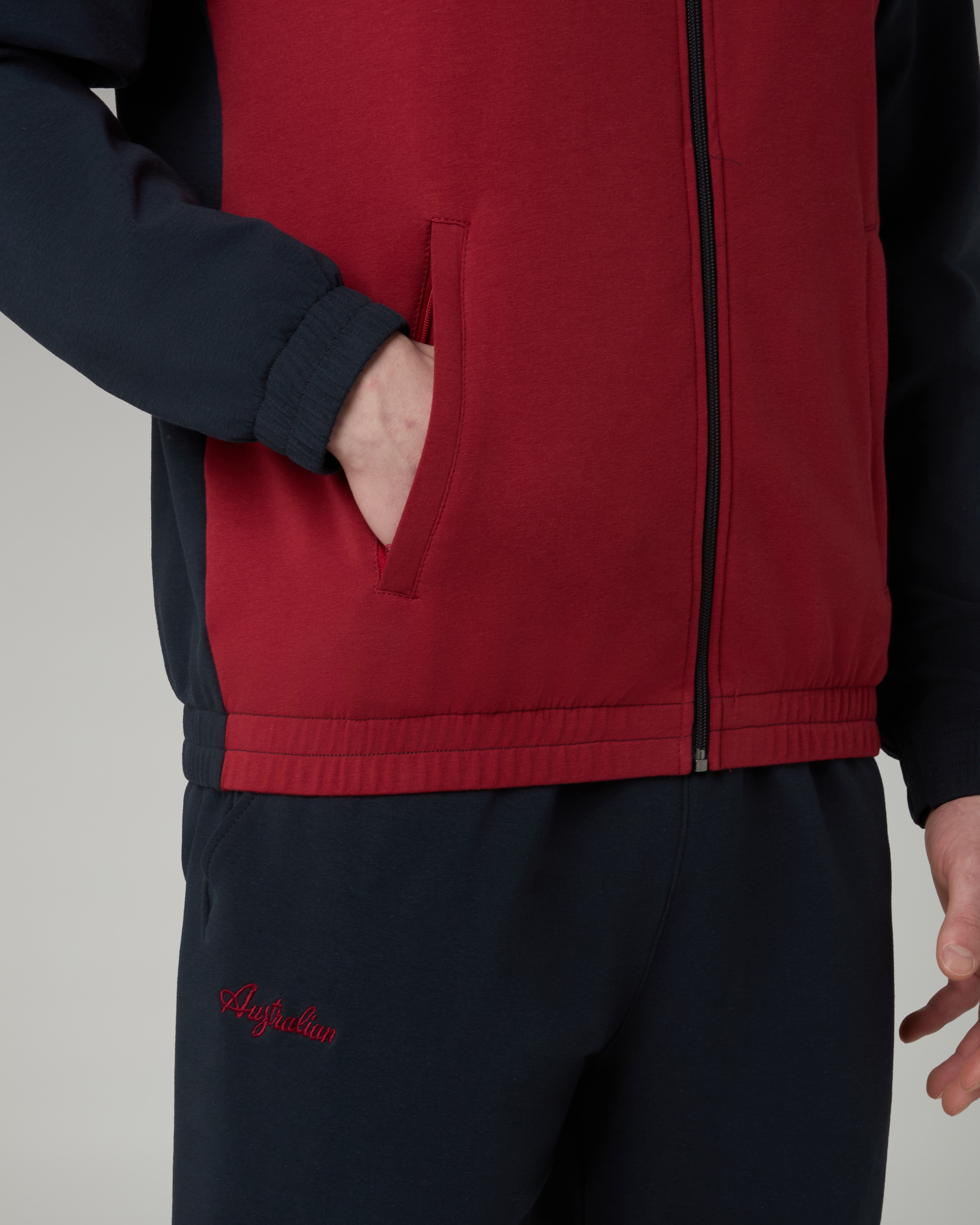 australian-heritage-tracksuit-tuta-bordeaux-in-felpa-elasticizzata image 5