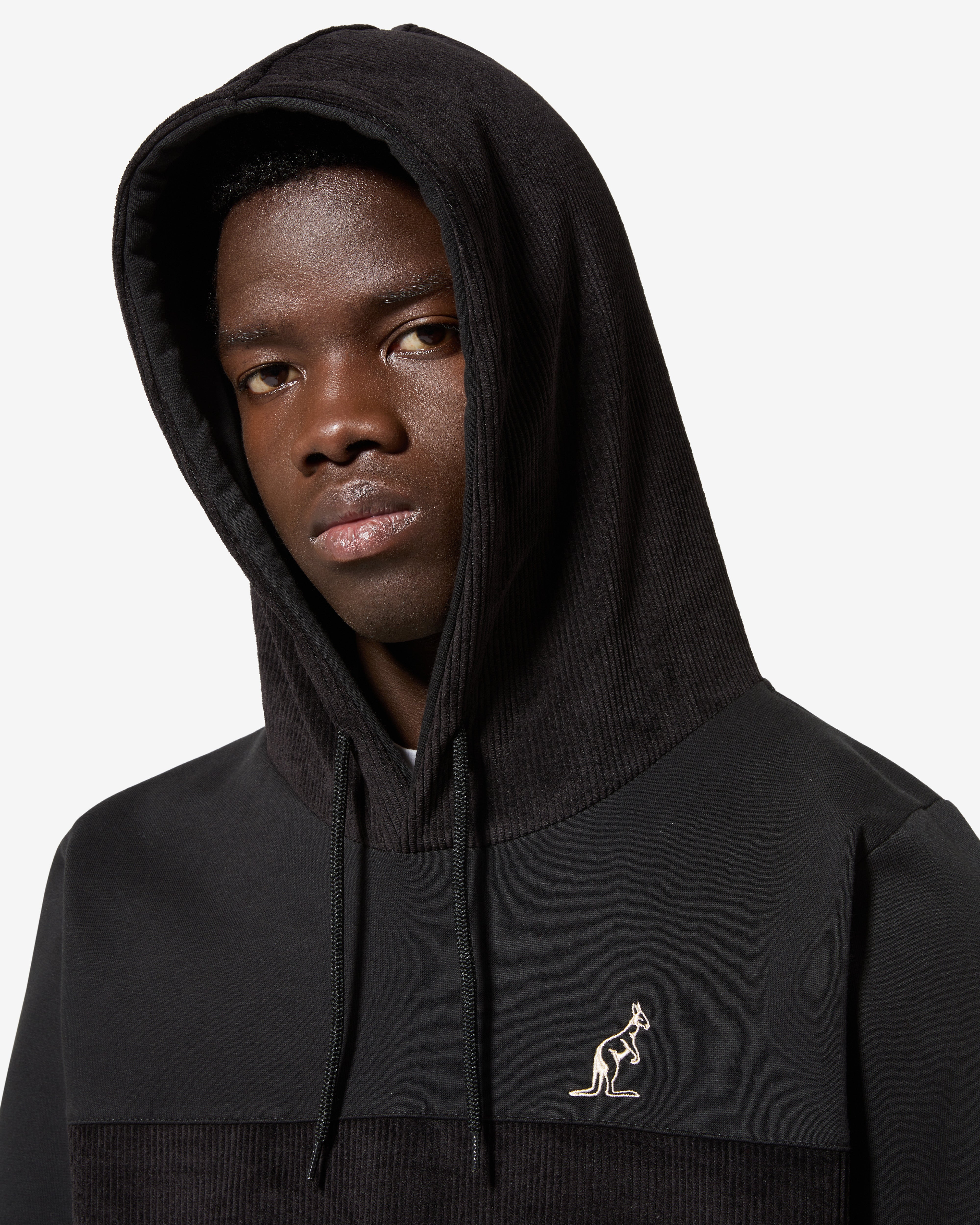 australian-style-hoodie-nero-in-corduroy-con-cappuccio image 4