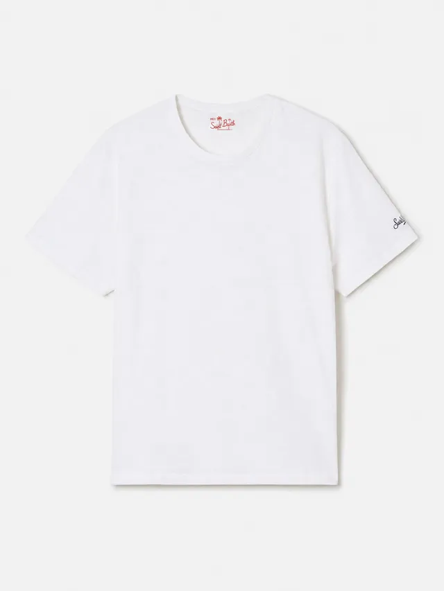 mc2-saint-barth-t-shirt-president-uomo-in-cotone-fiammato-bianco image 1