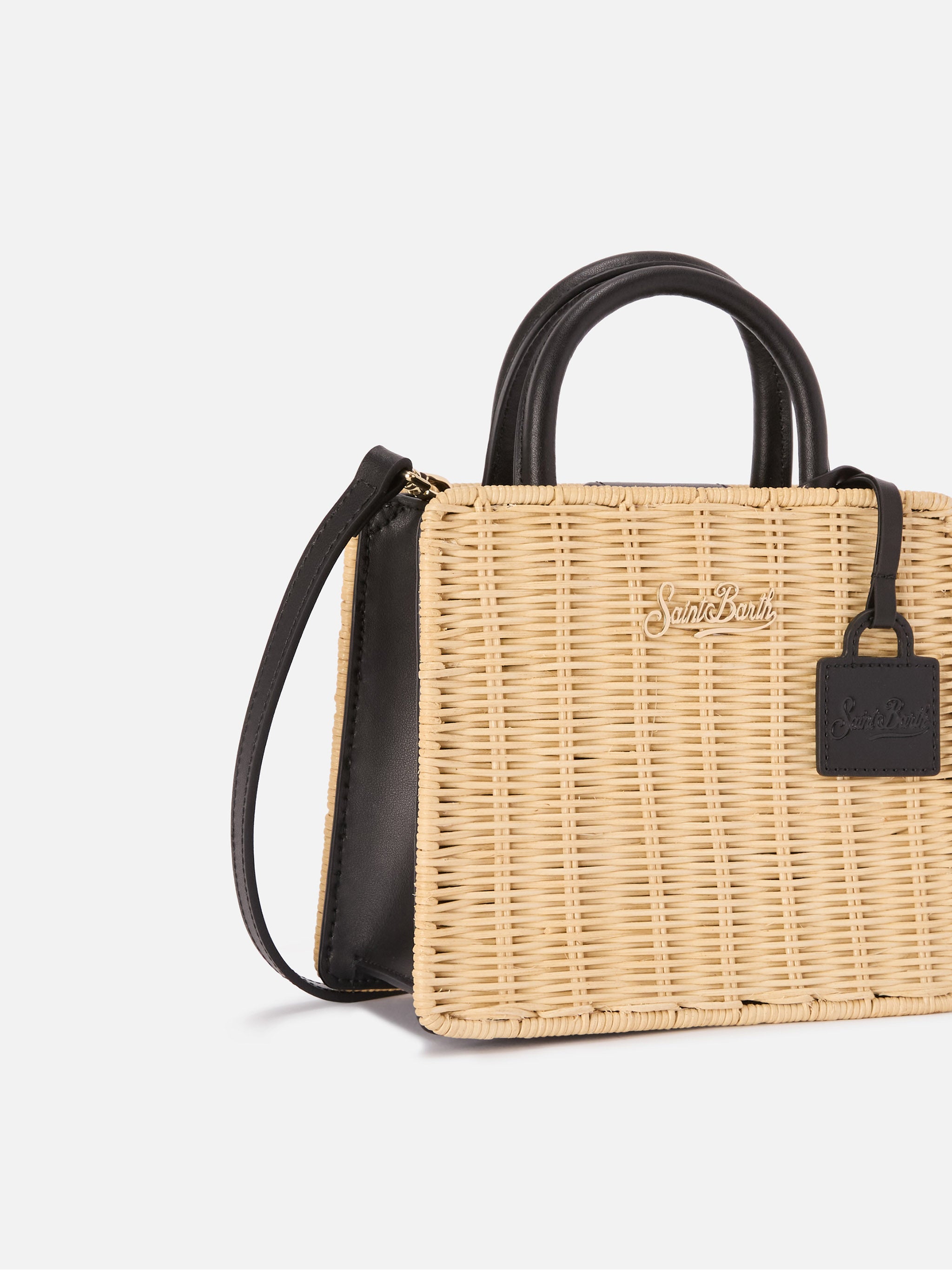 mc2-saint-barth-shop-mini-borsa-donna-in-midollino-e-pelle-nera-strutturata image 3