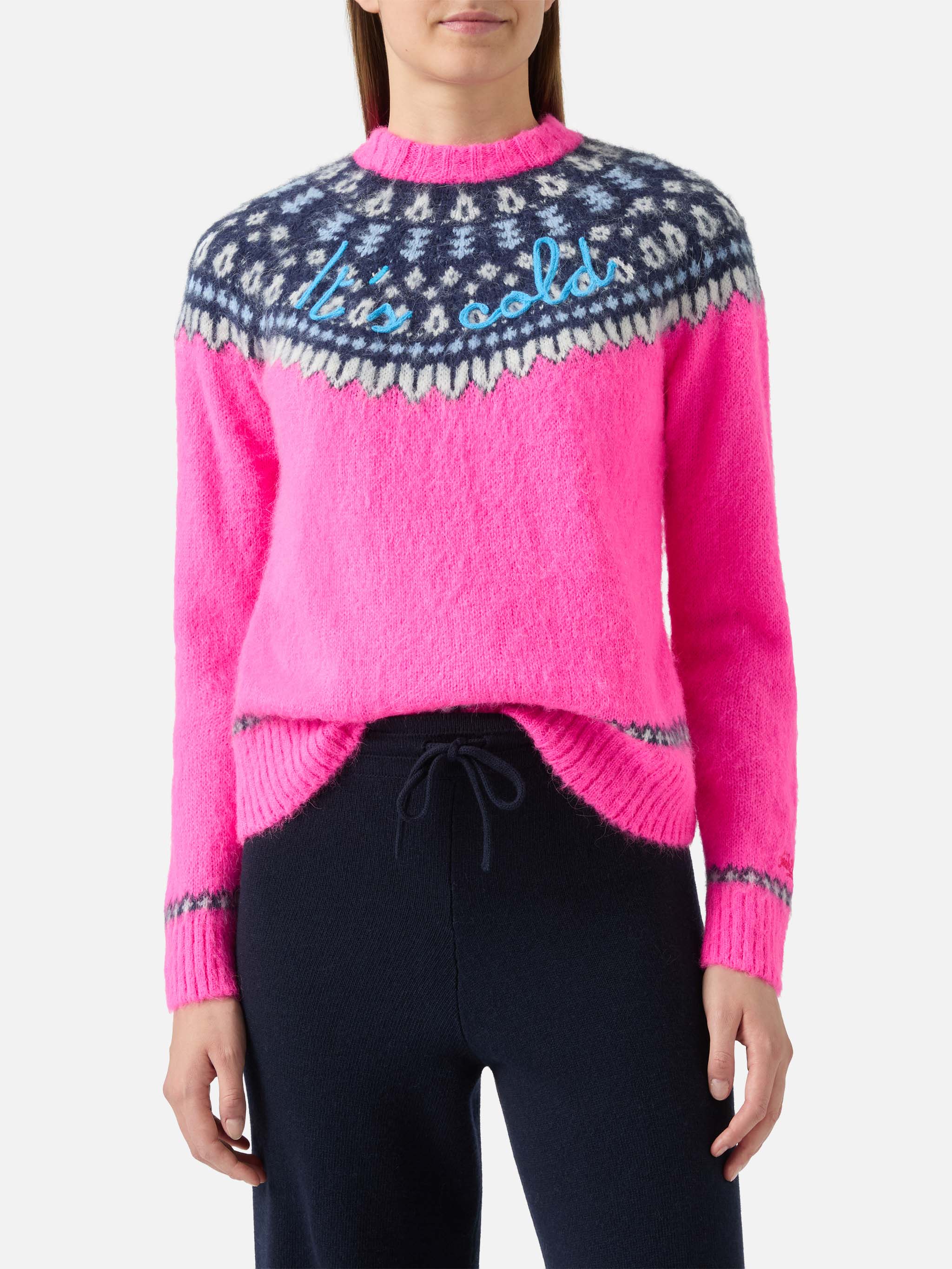 mc2-saint-barth-new-queen-girocollo-nordic-soft-fucsia-fluo-con-ricamo-it-s-cold image 1