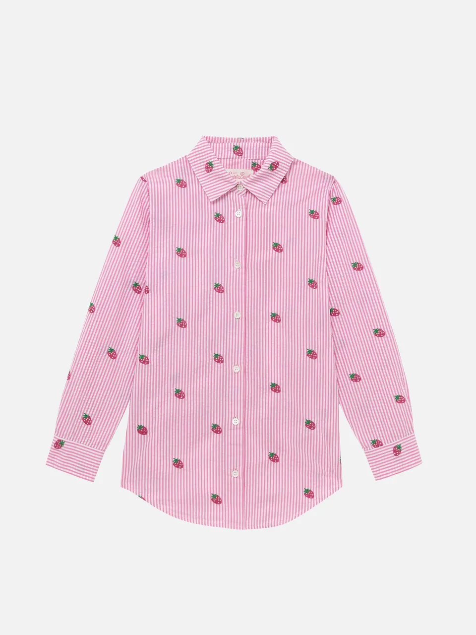 mc2-saint-barth-camicia-mini-brigitte-donna-seersucker-righe-rosa-fragole image 1