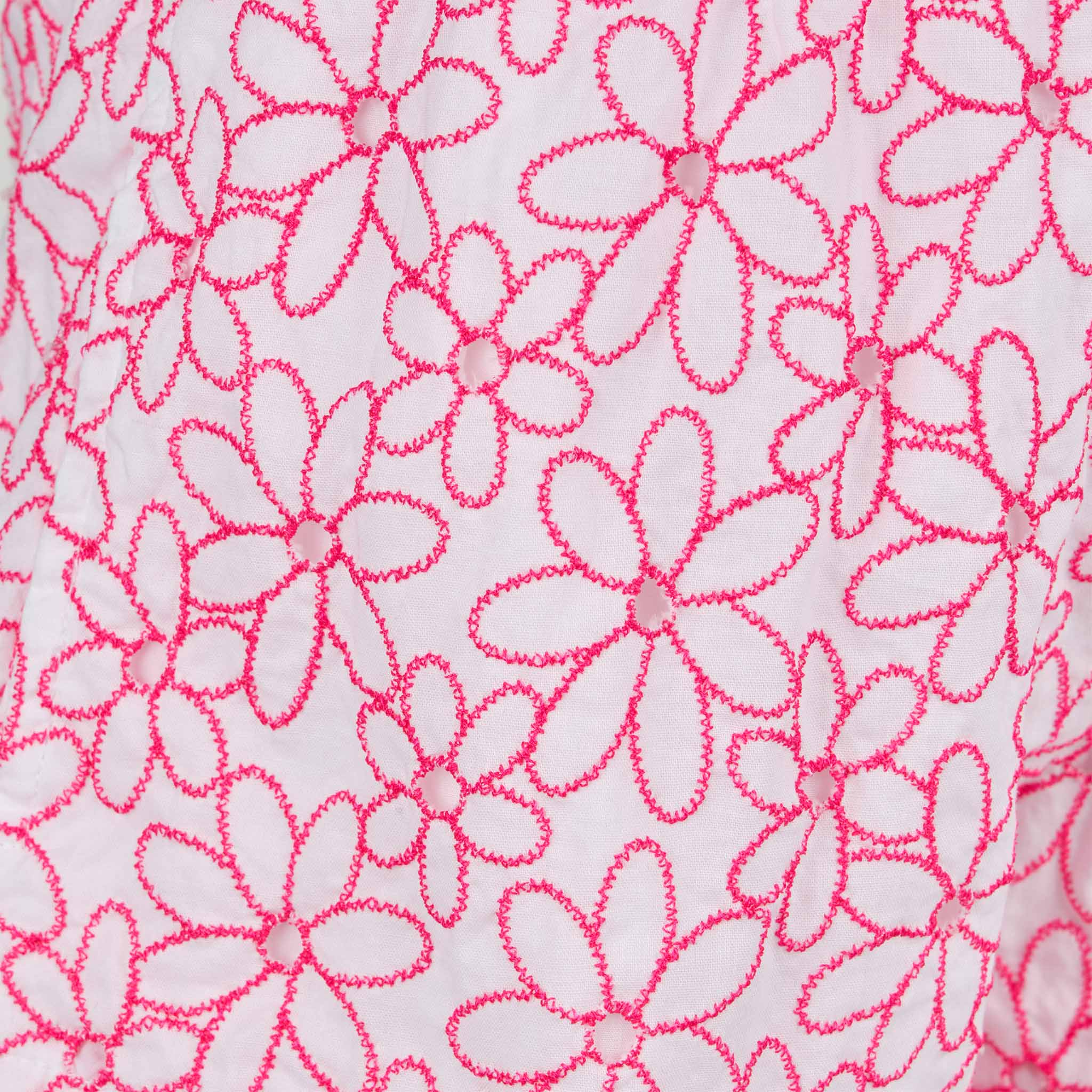 mc2-saint-barth-pantaloncini-da-bambina-in-cotone-con-ricamo-margherite-bianco-m image 3