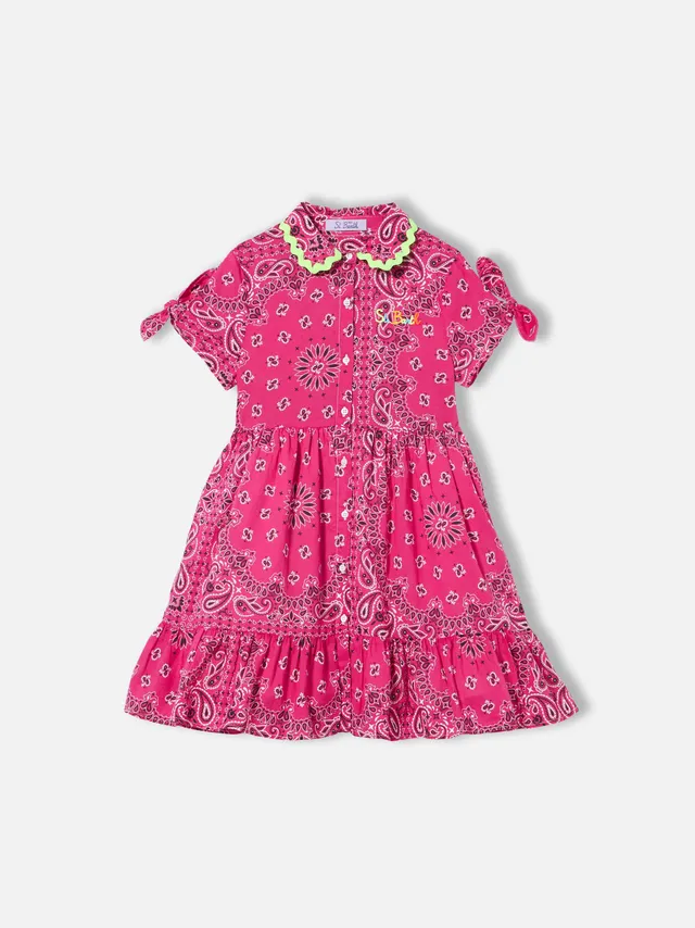 mc2-saint-barth-abito-bambina-fucsia-fantasia-bandana-in-cotone image 1