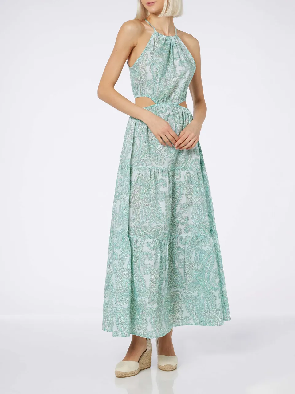 mc2-saint-barth-abito-kaby-lungo-stampa-paisley-verde-multicolor-donna image 1