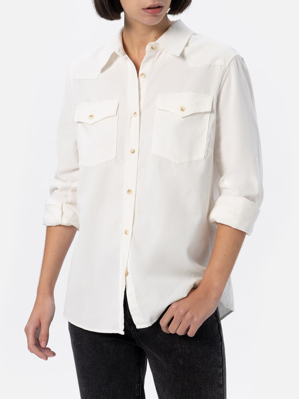 camicia-mc2-saint-barth-deer-in-tessuto-effetto-velluto-a-coste-panna-con-strass image 1