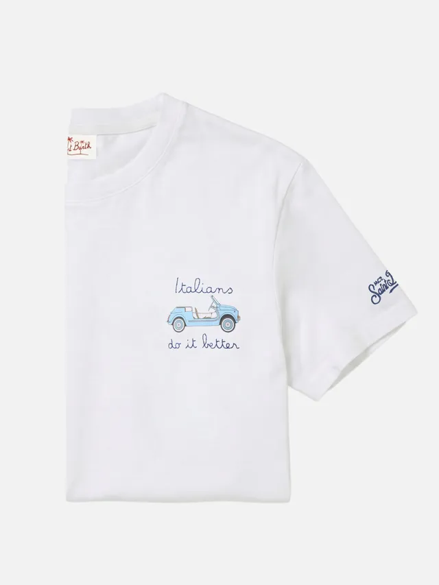 mc2-saint-barth-t-shirt-portofino-bianca-con-ricamo-italians-do-it-better image 1