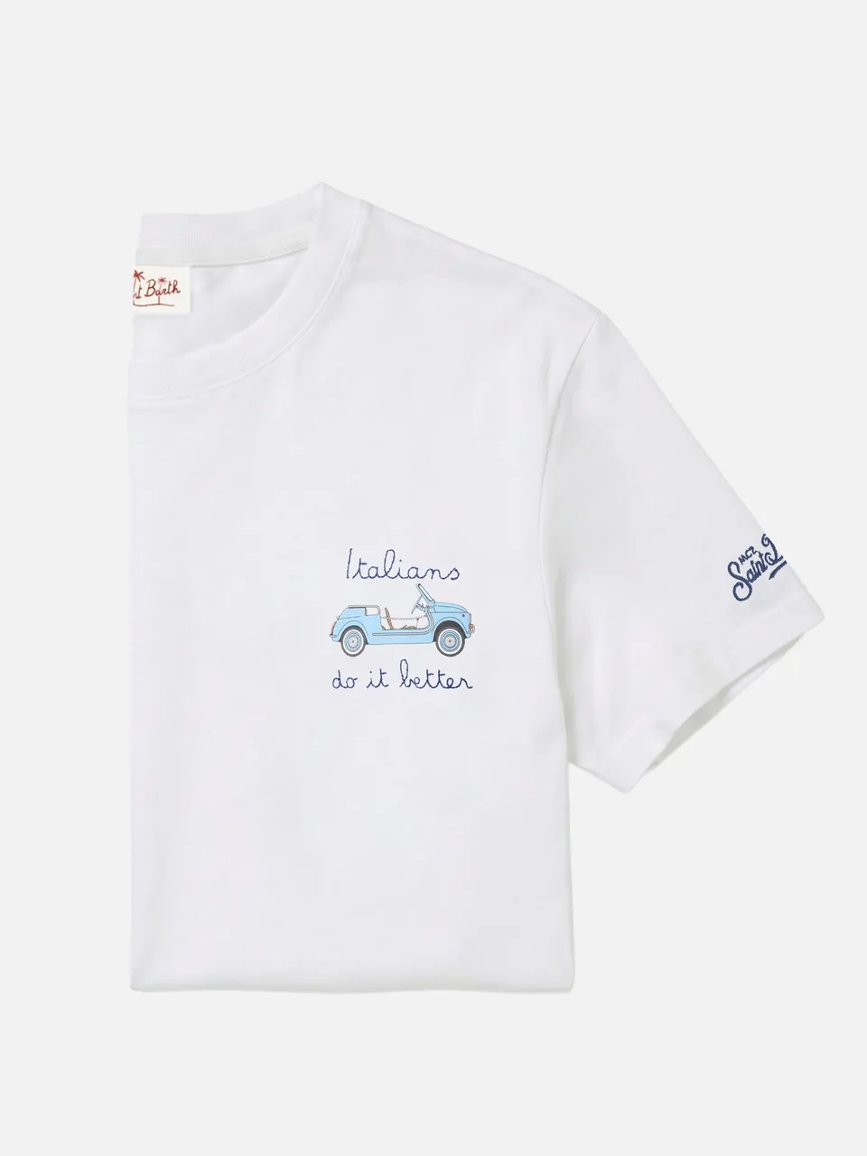 mc2-saint-barth-t-shirt-portofino-bianca-con-ricamo-italians-do-it-better image 1