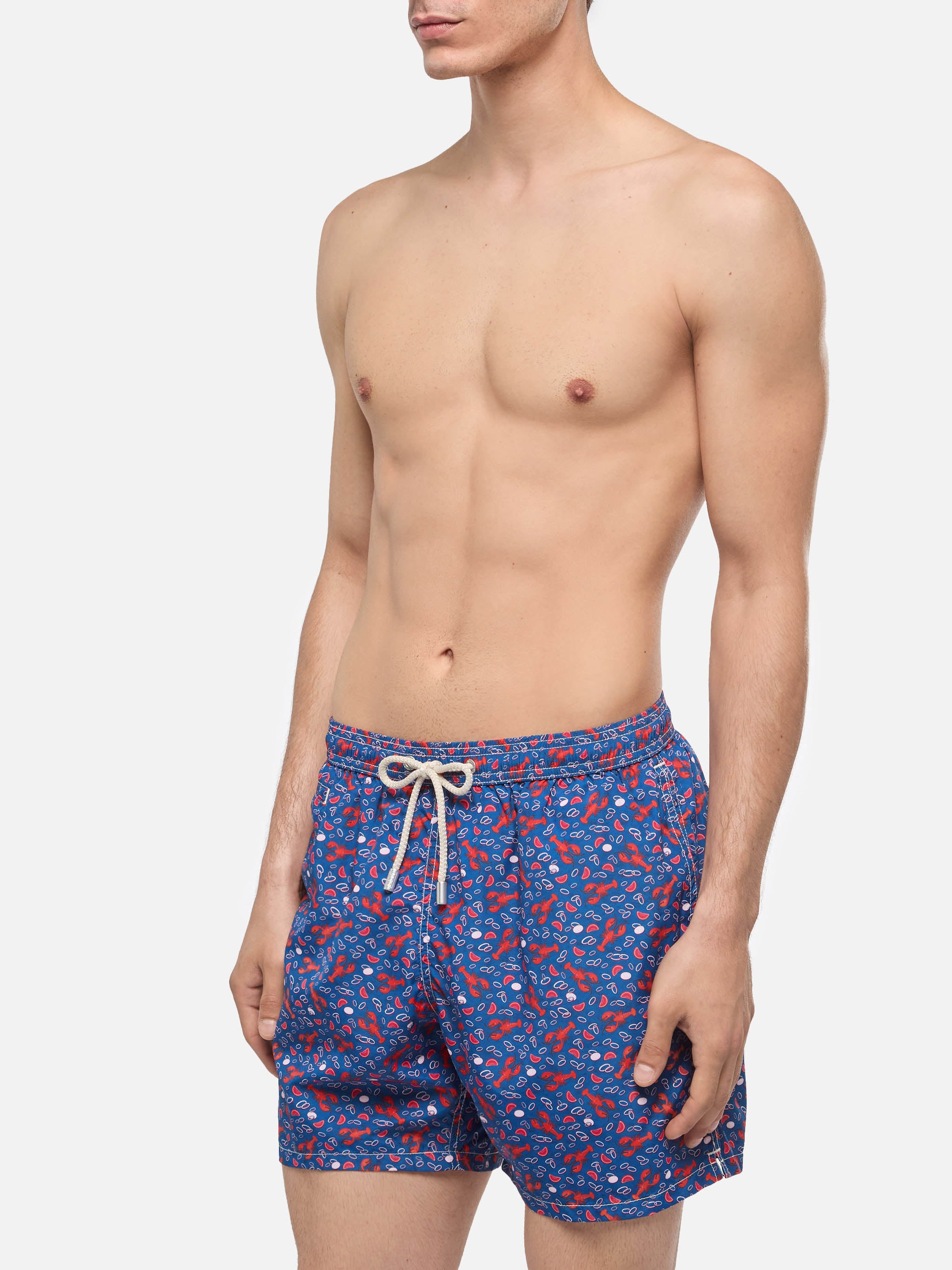 mc2-saint-barth-lighting-boxer-mare-uomo-aragoste-blu-navy-asciugatura-rapida image 3