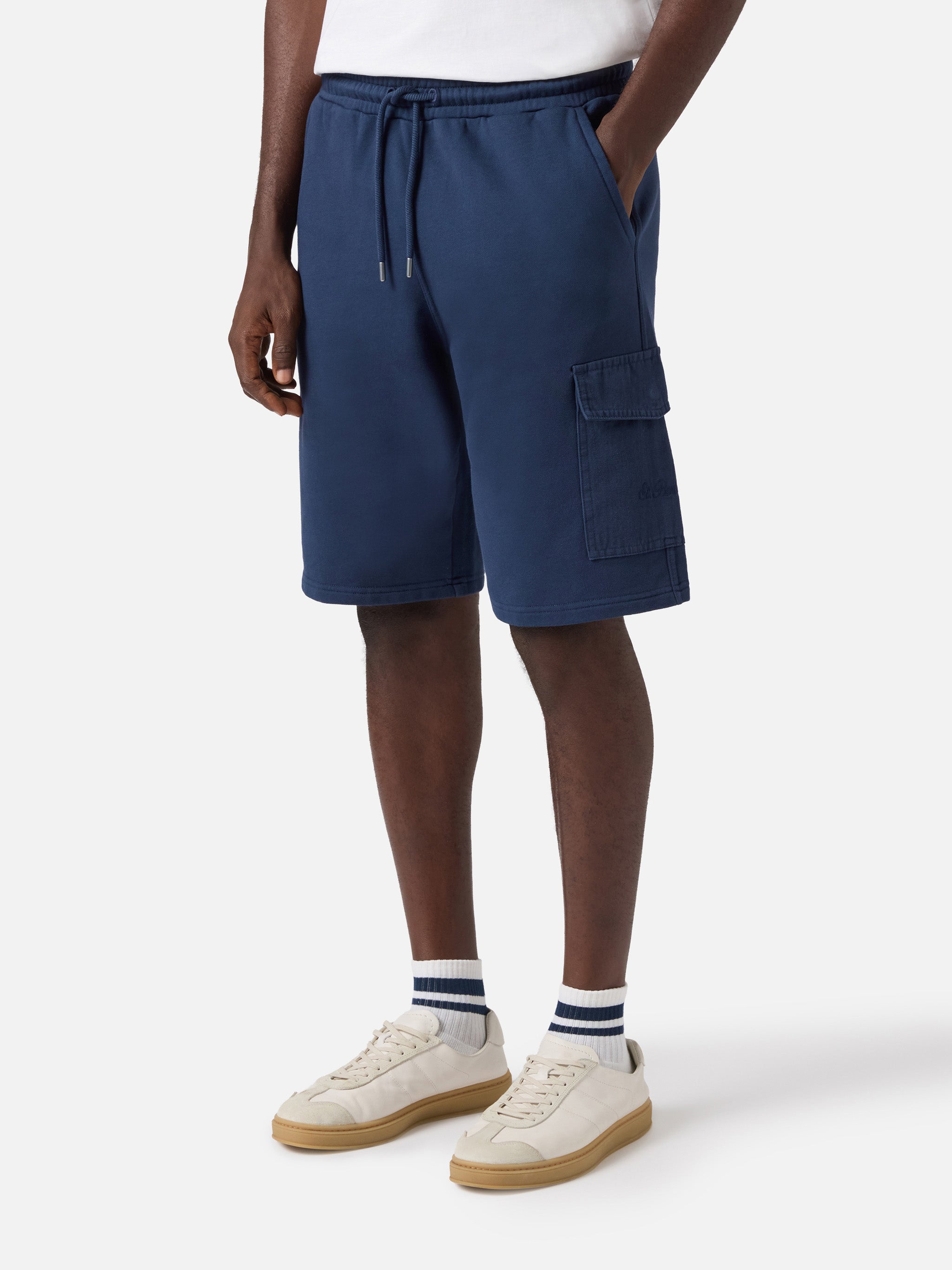 mc2-saint-barth-bermuda-argo-uomo-blu-navy-in-cotone-con-tasca-cargo image 1