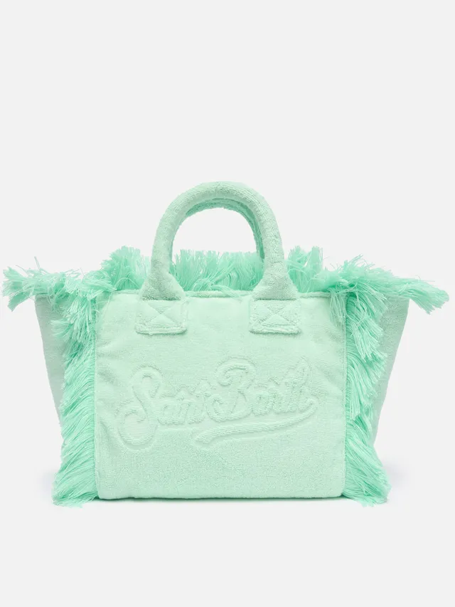 borsa-mc2-saint-barth-colette-in-spugna-verde-menta-con-rilievo image 1